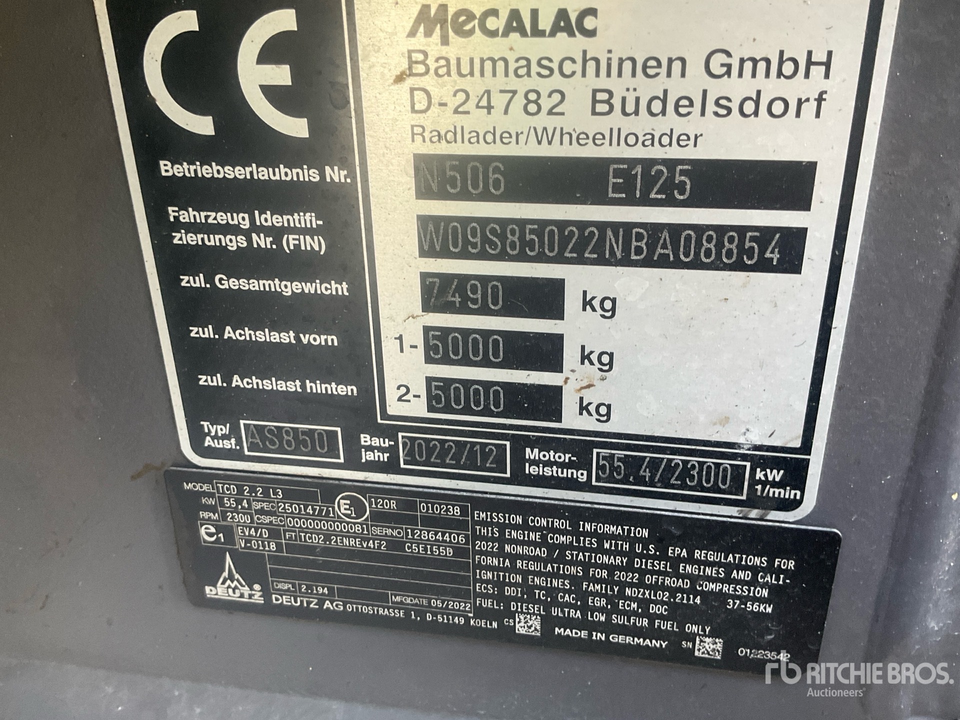 2022 Mecalac AS850