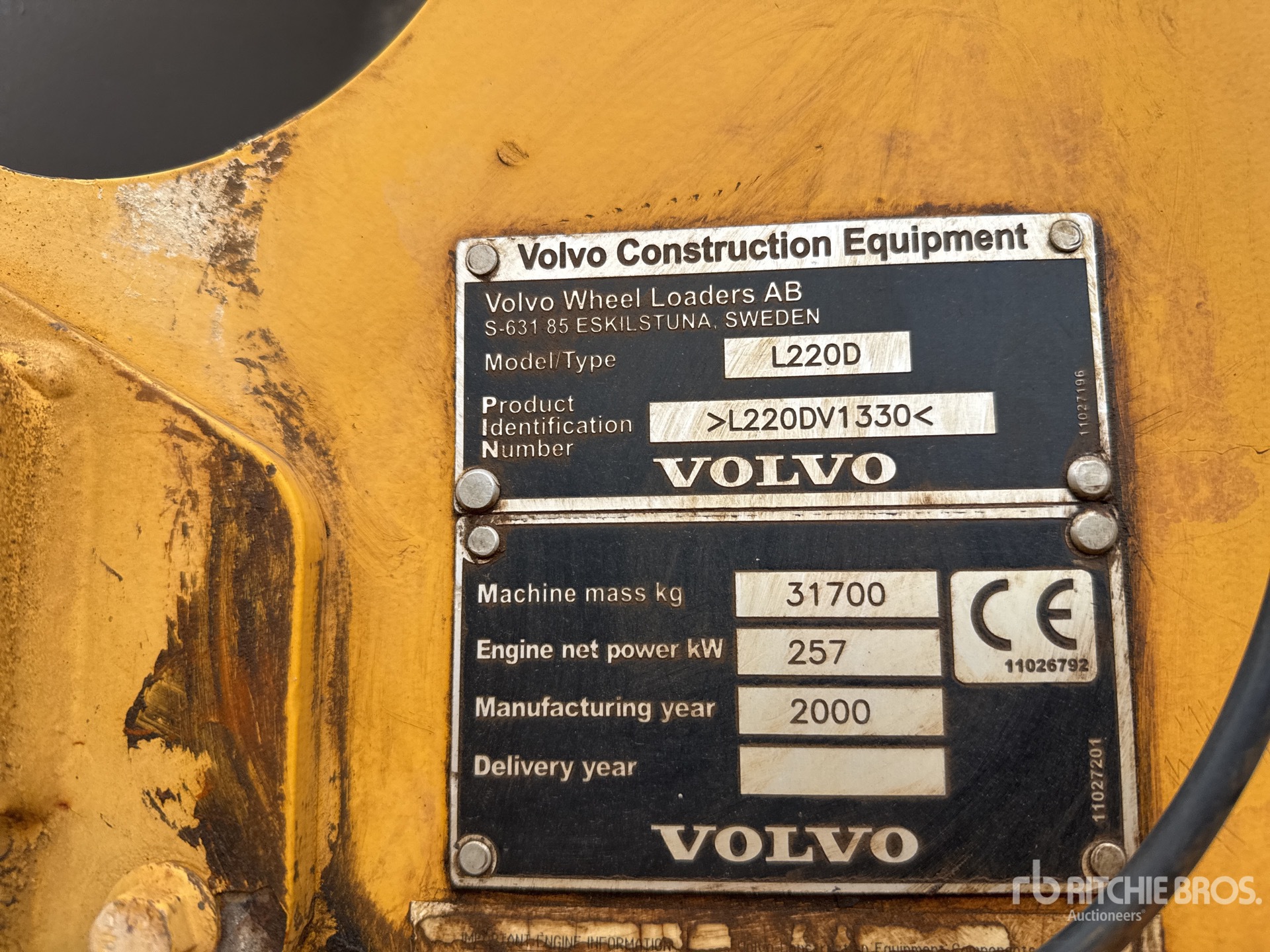 2000 Volvo L220D