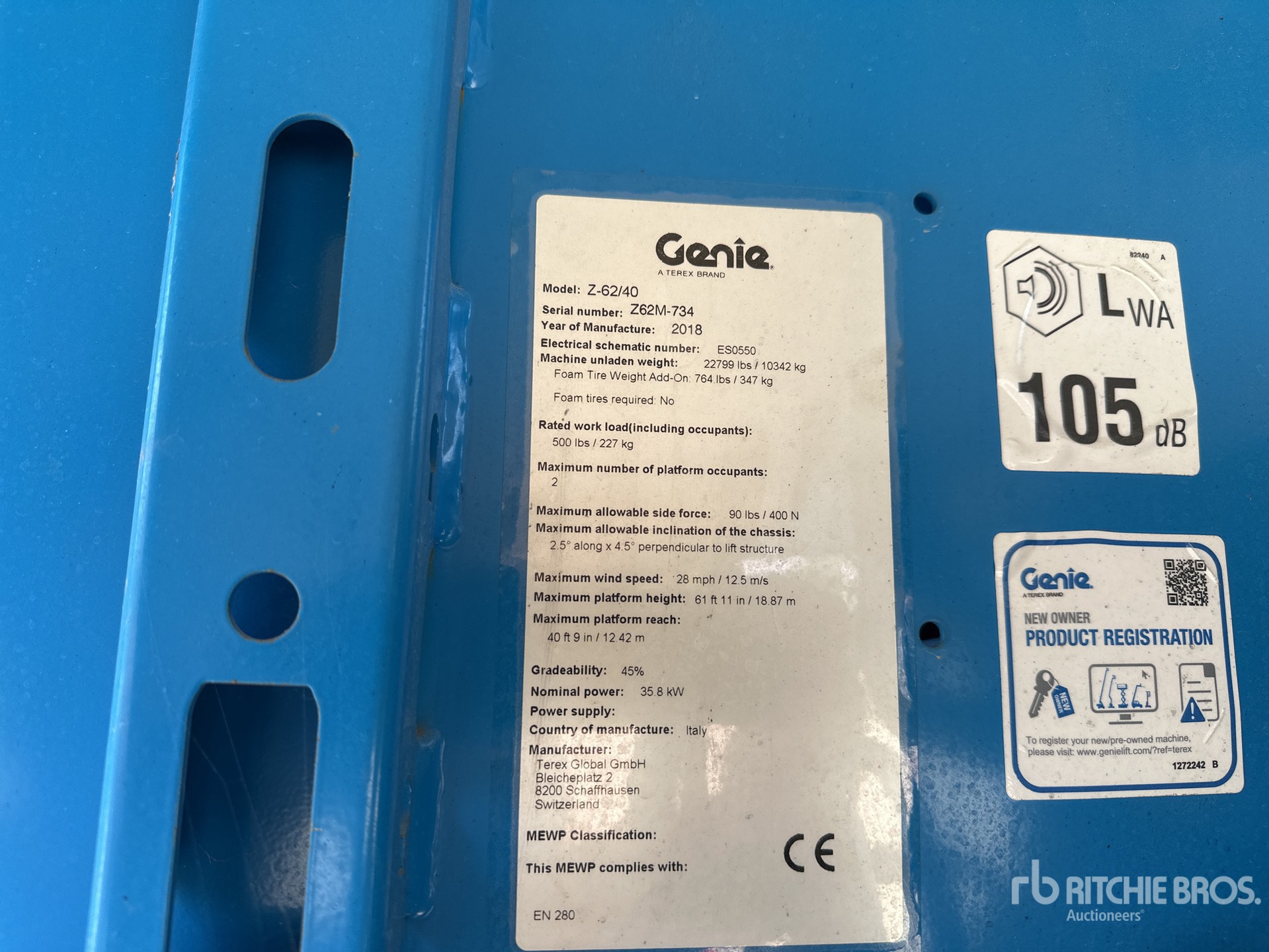 2018 Genie Z62-40