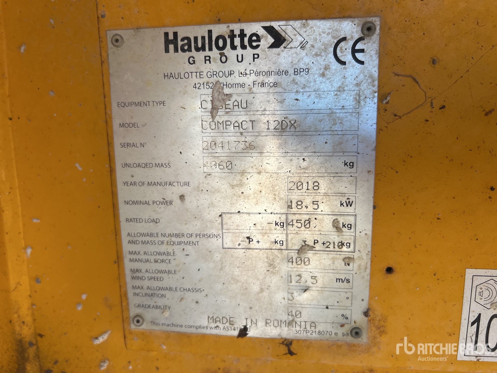 2018 Haulotte COMPACT 12DX