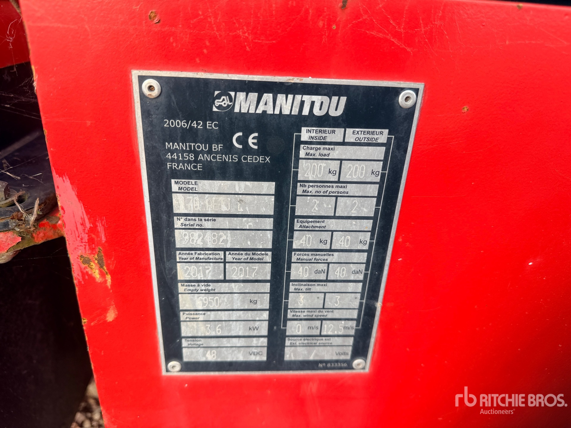 2017 Manitou 170 AETJ L