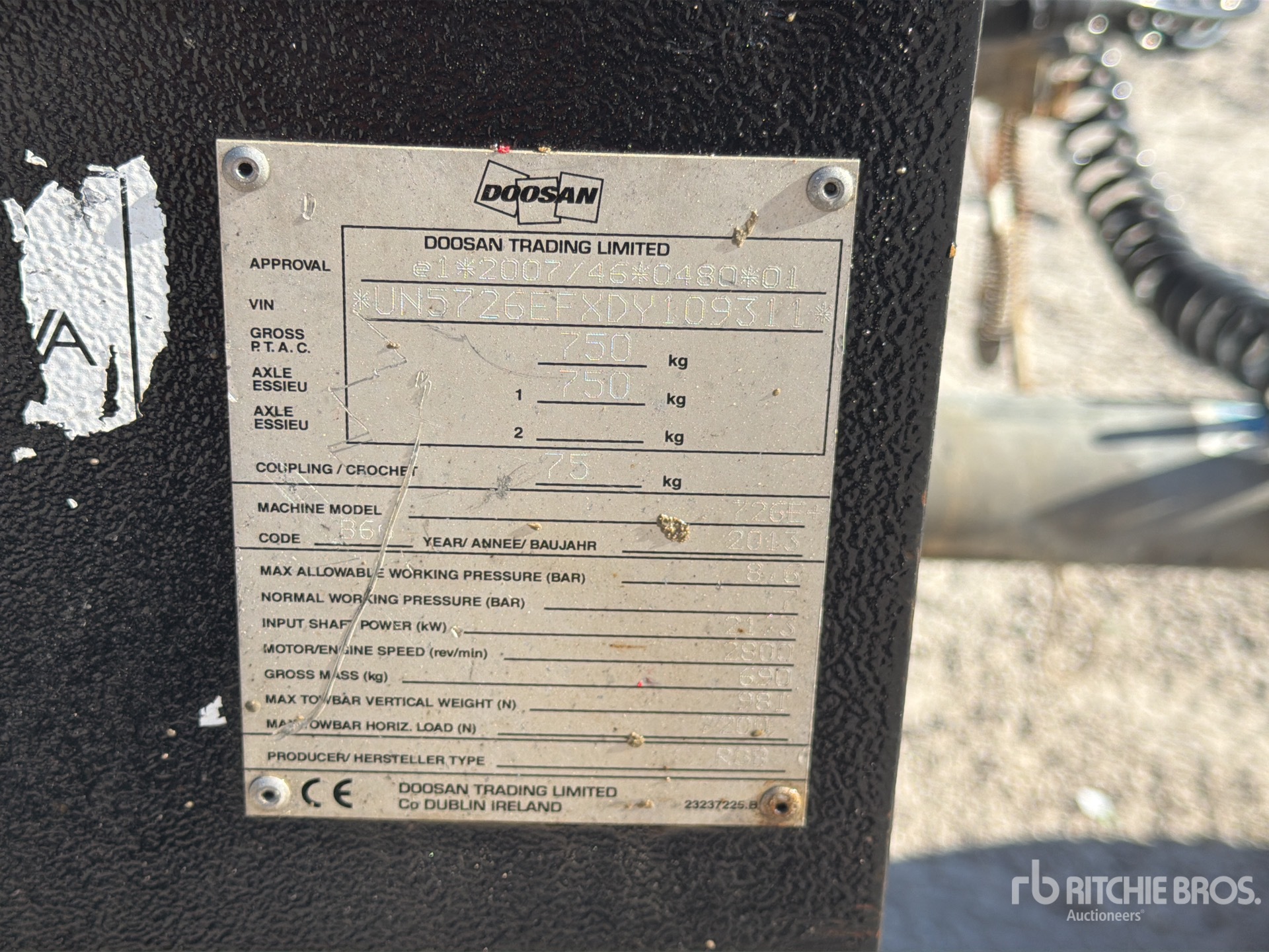 2013 Doosan Portable Power 726E