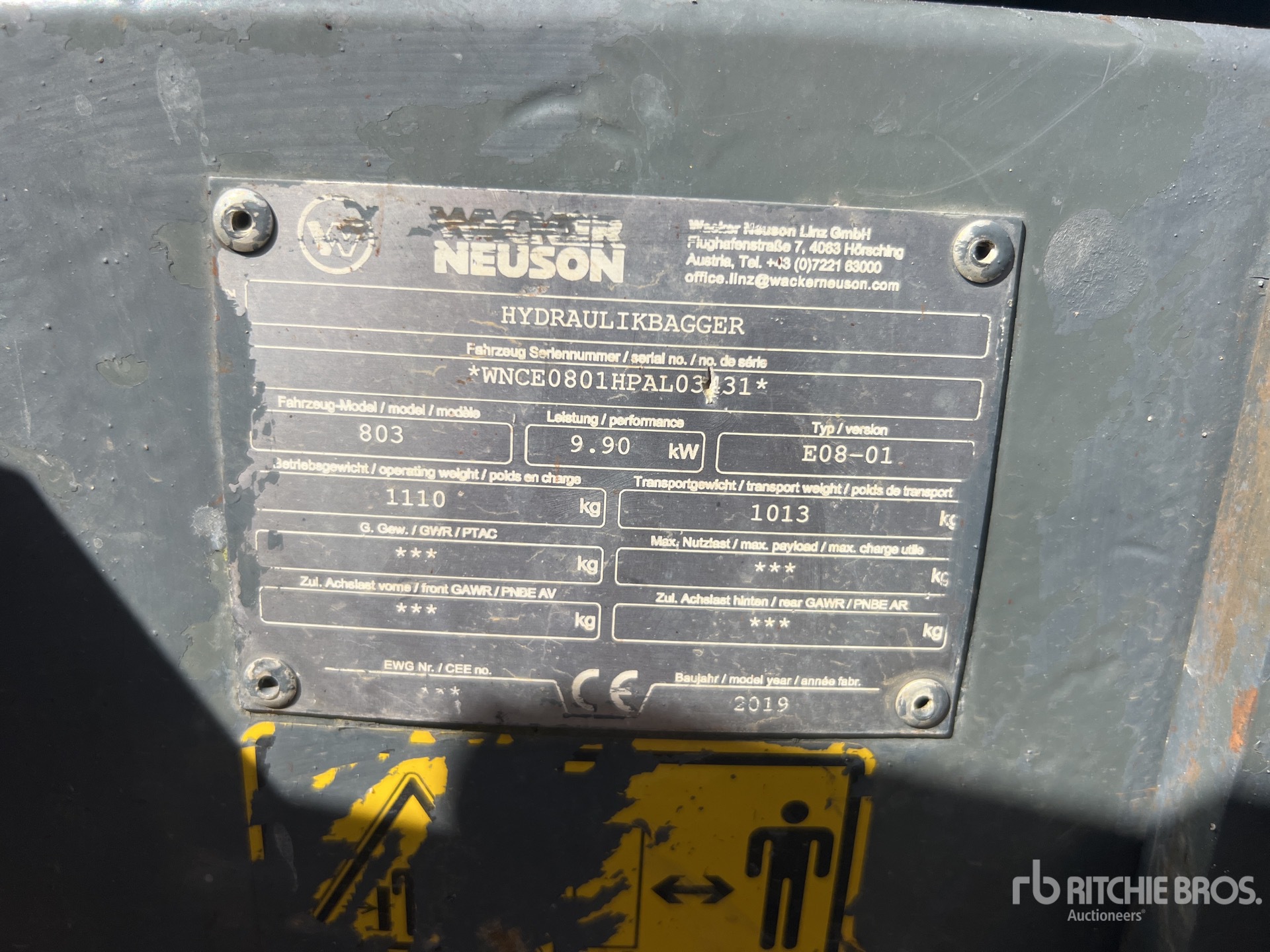 2019 Wacker Neuson 803