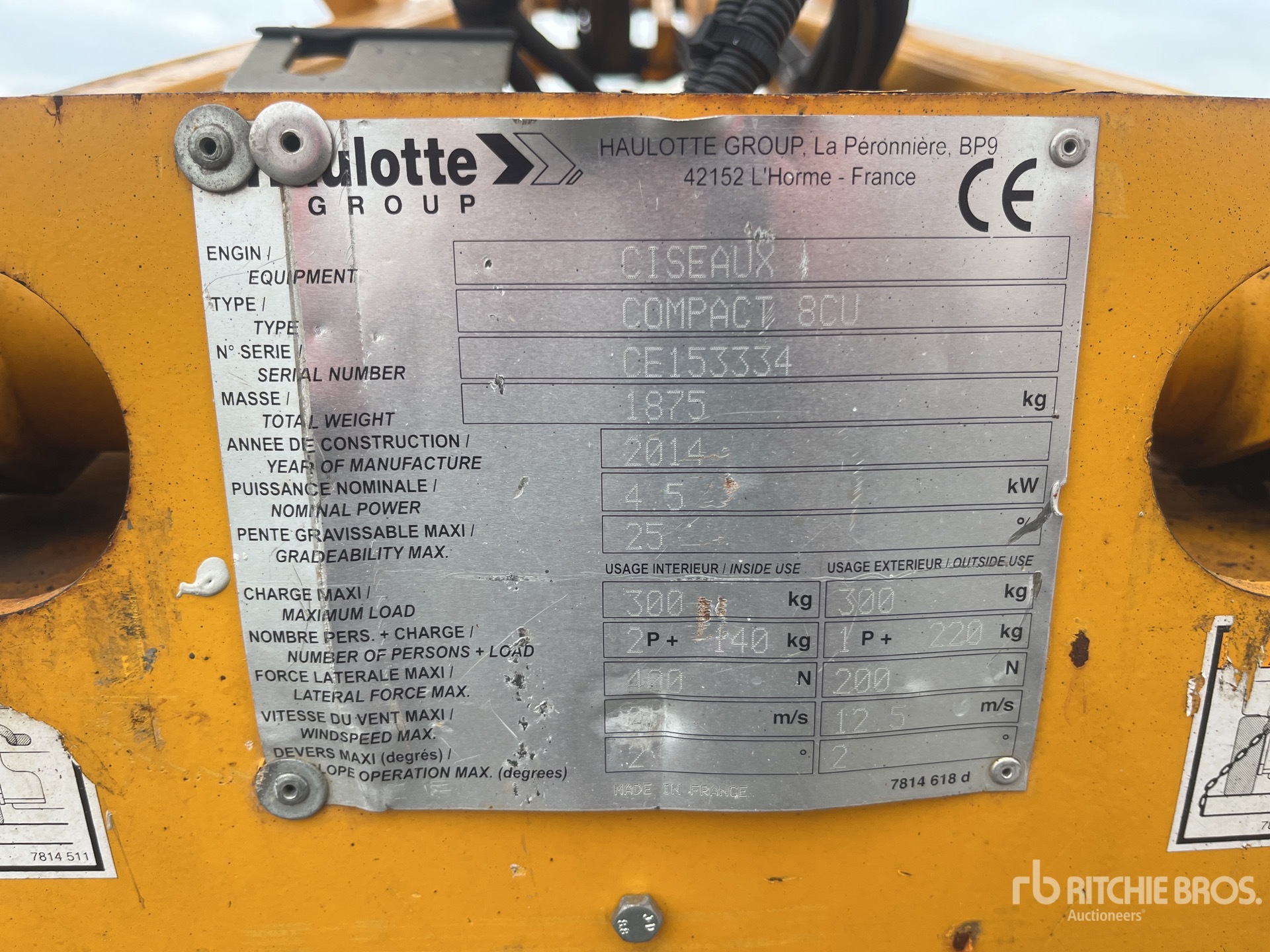 2014 Haulotte COMPACT 8CU