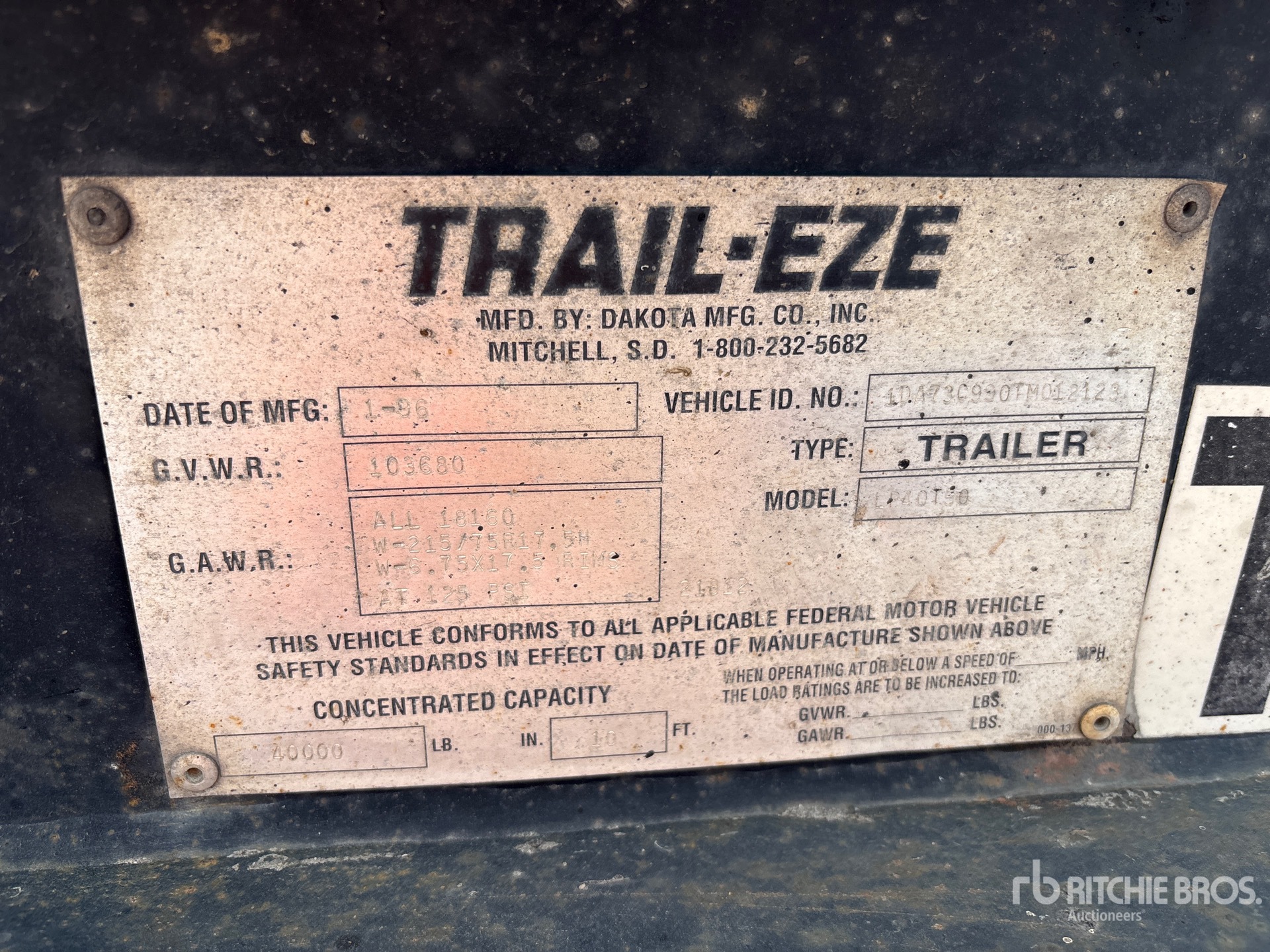 1996 Trail-Eze LP40T50