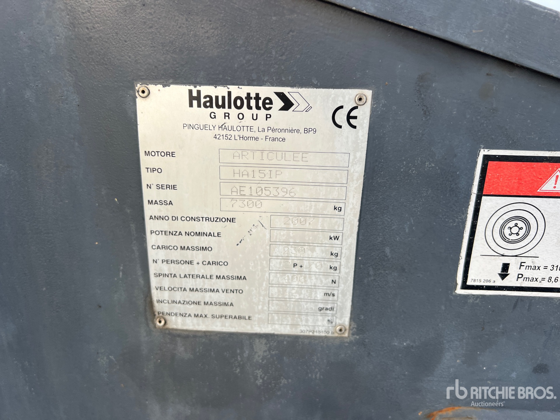 2007 Haulotte H15IP