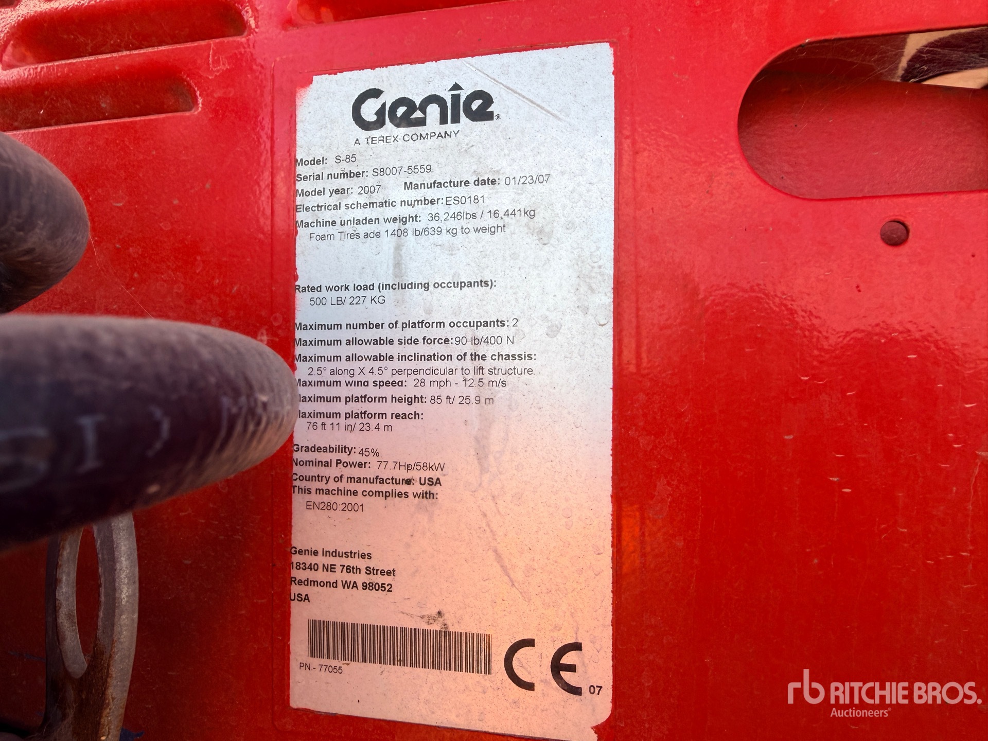 2007 Genie S-85