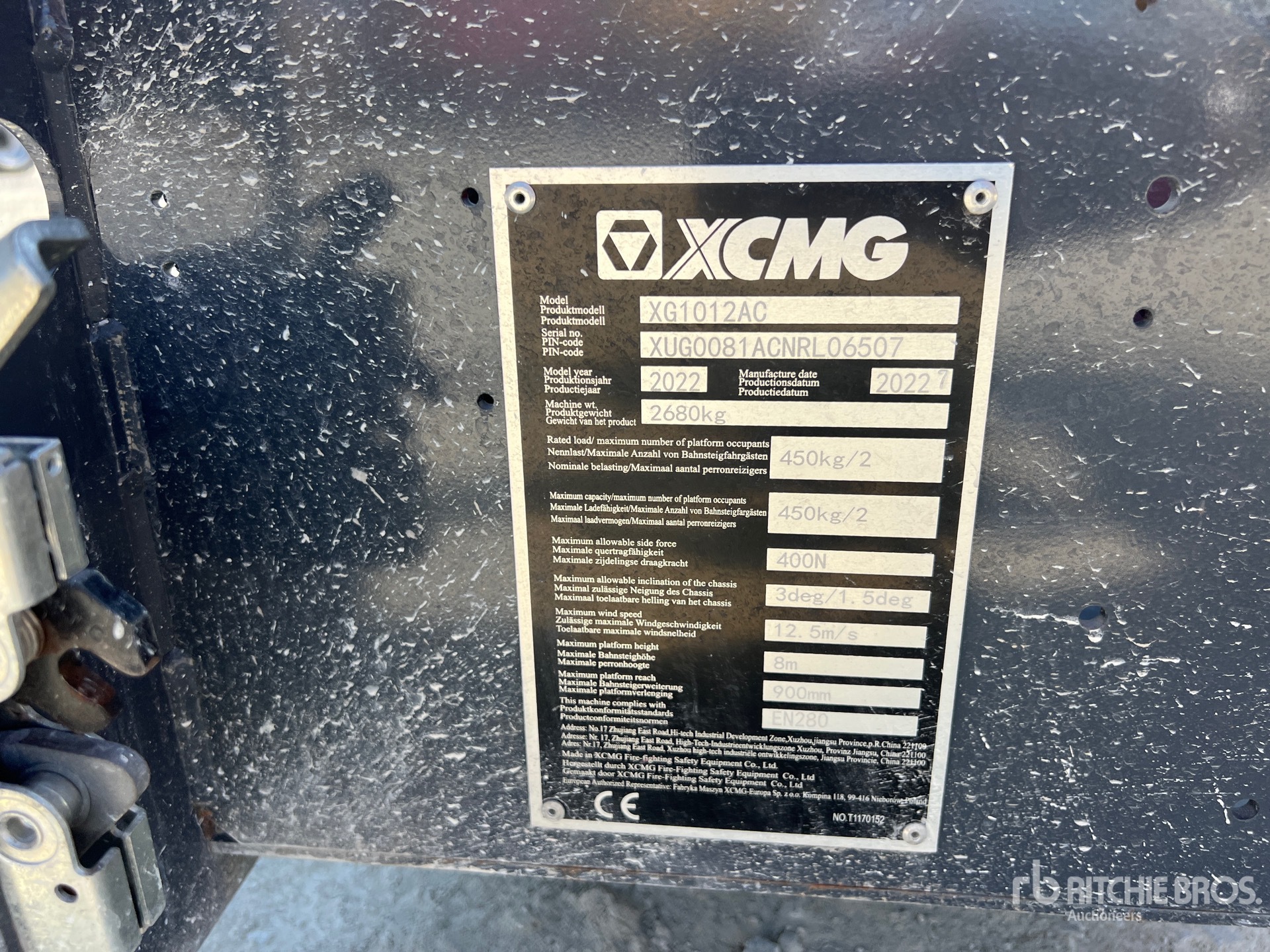 2022 XCMG XG1012AC