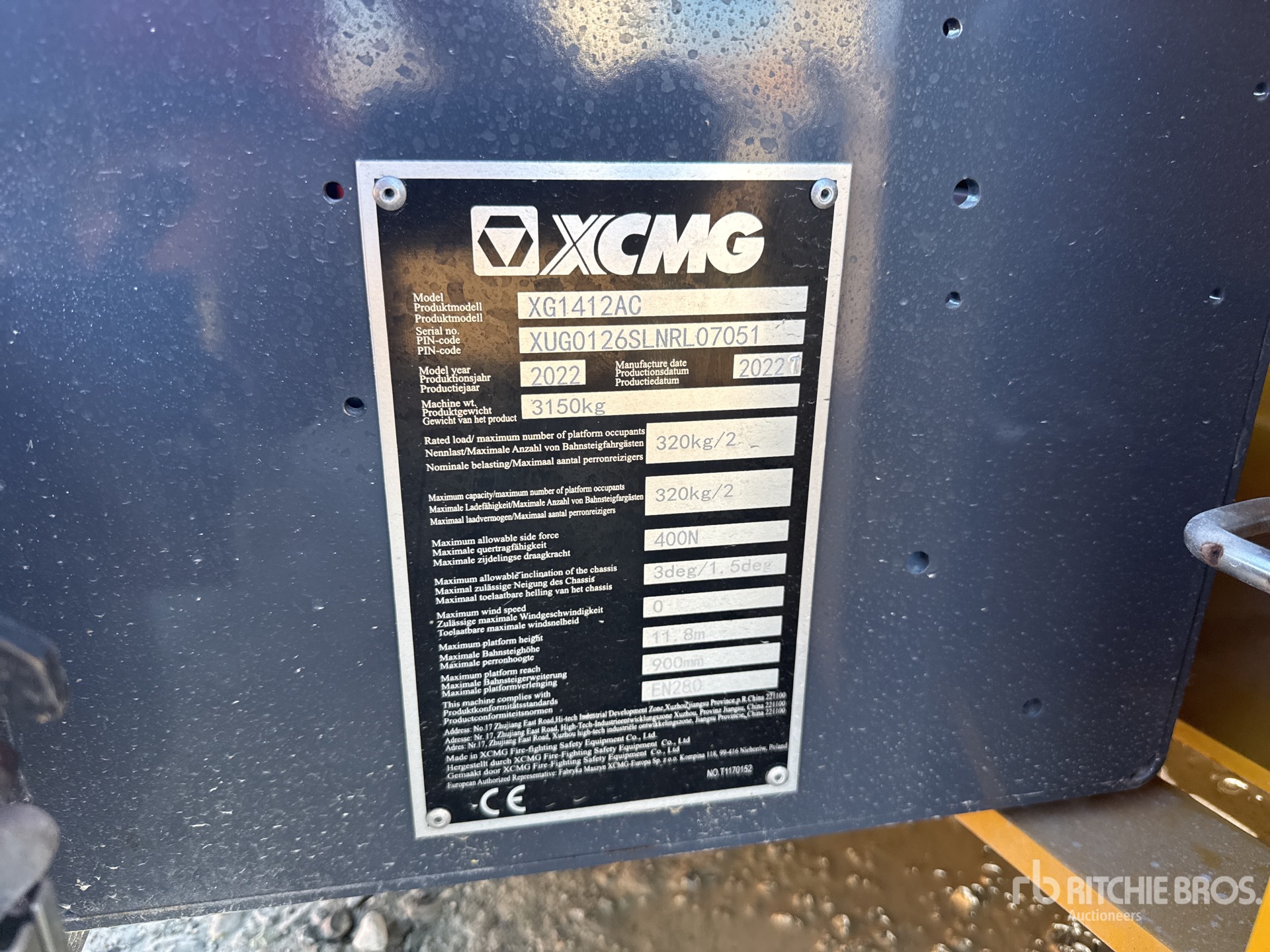 2022 XCMG XG1412AC