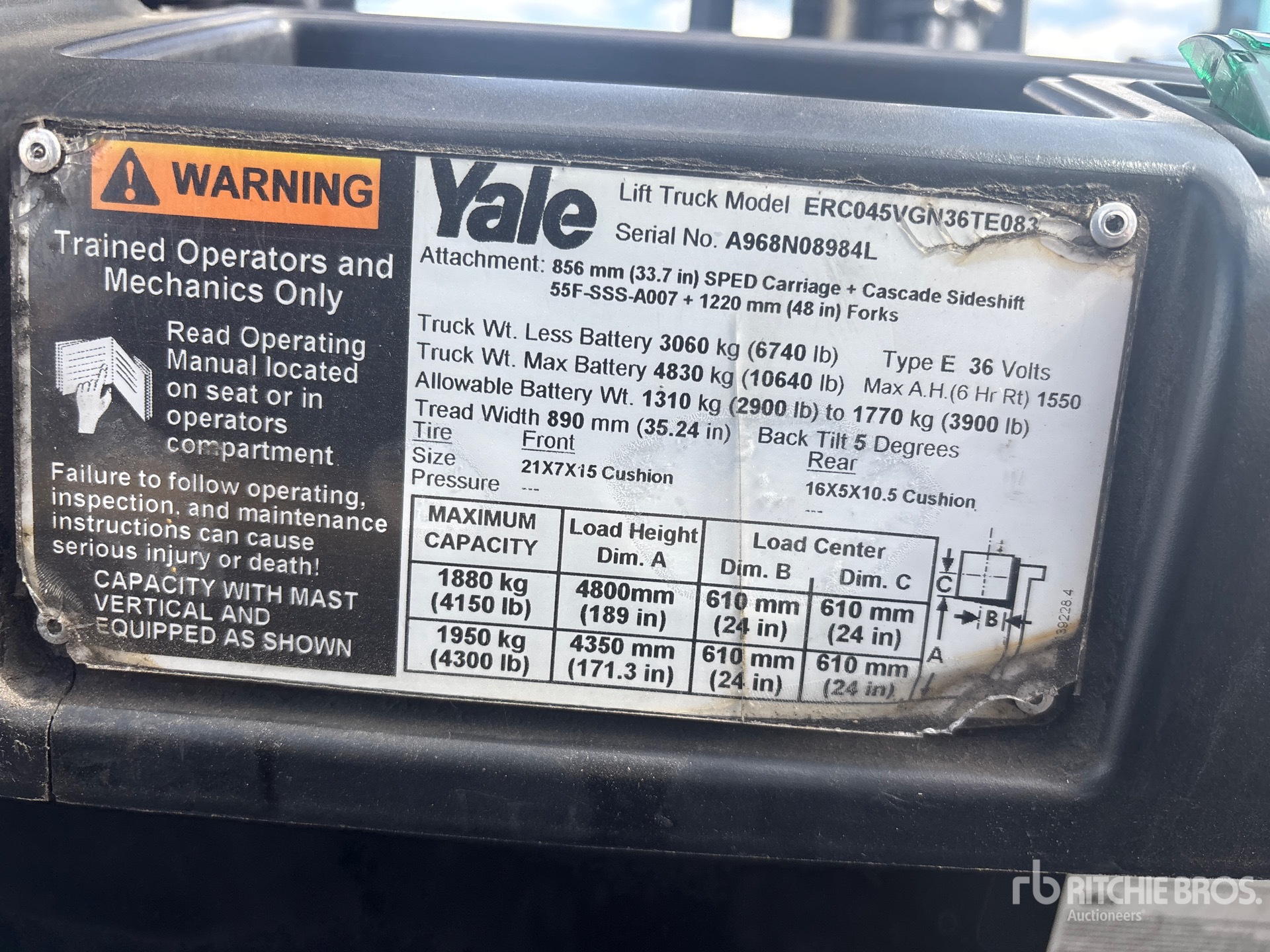 2013 Yale ERC045VGN36TE08