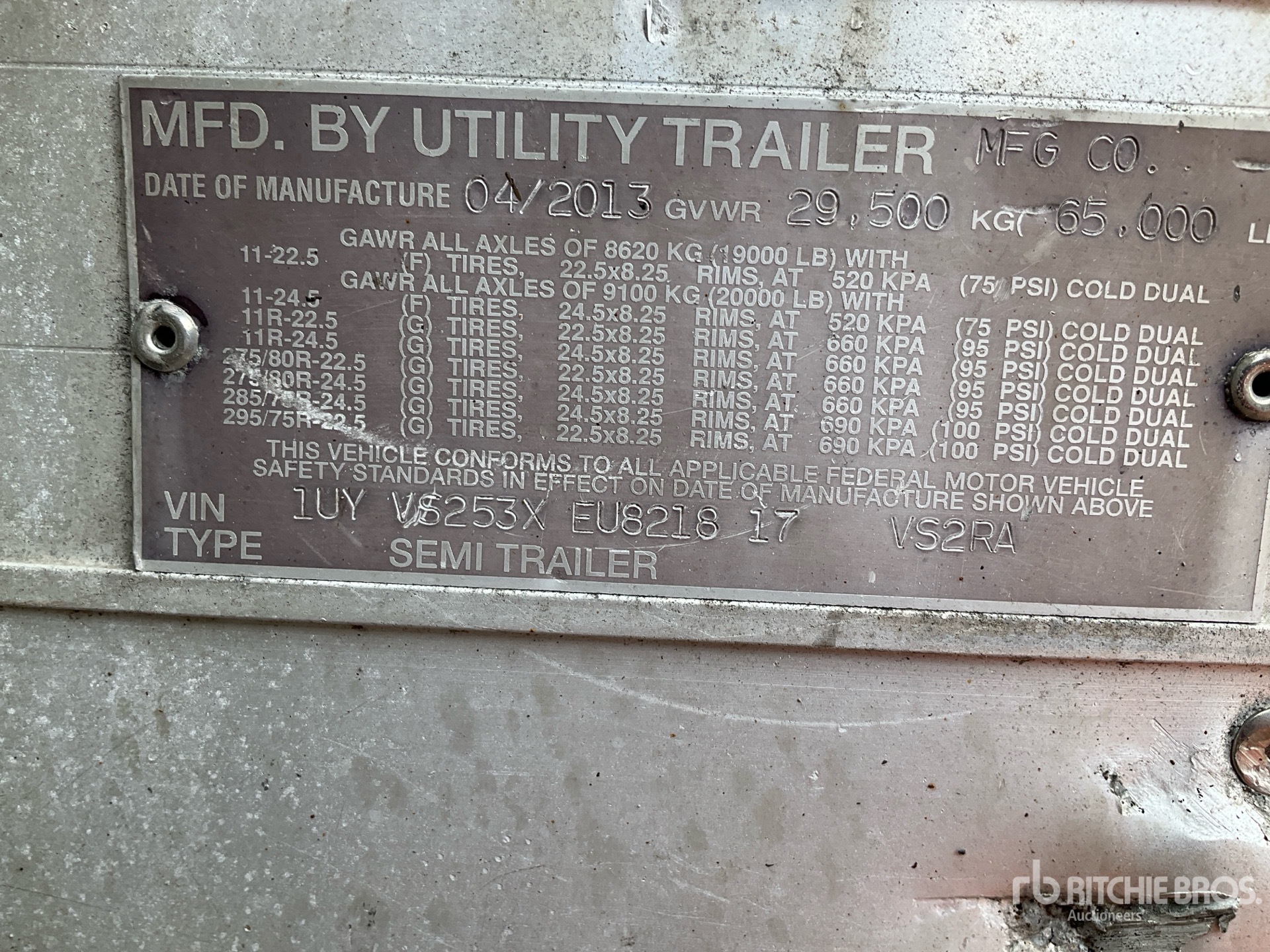 2014 Utility 53 FT T/A