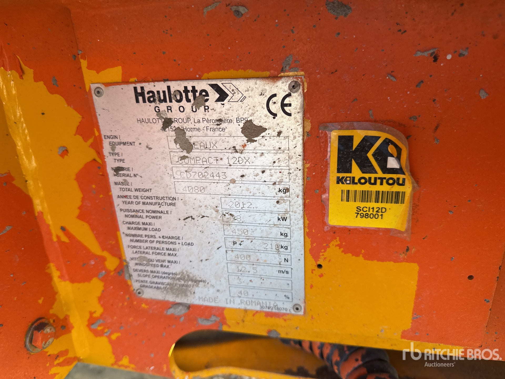 2012 Haulotte COMPACT12DX