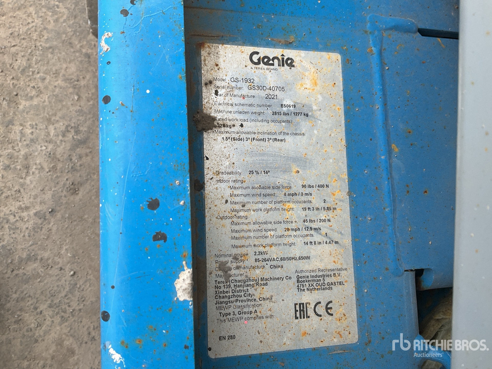 2021 Genie GS1932