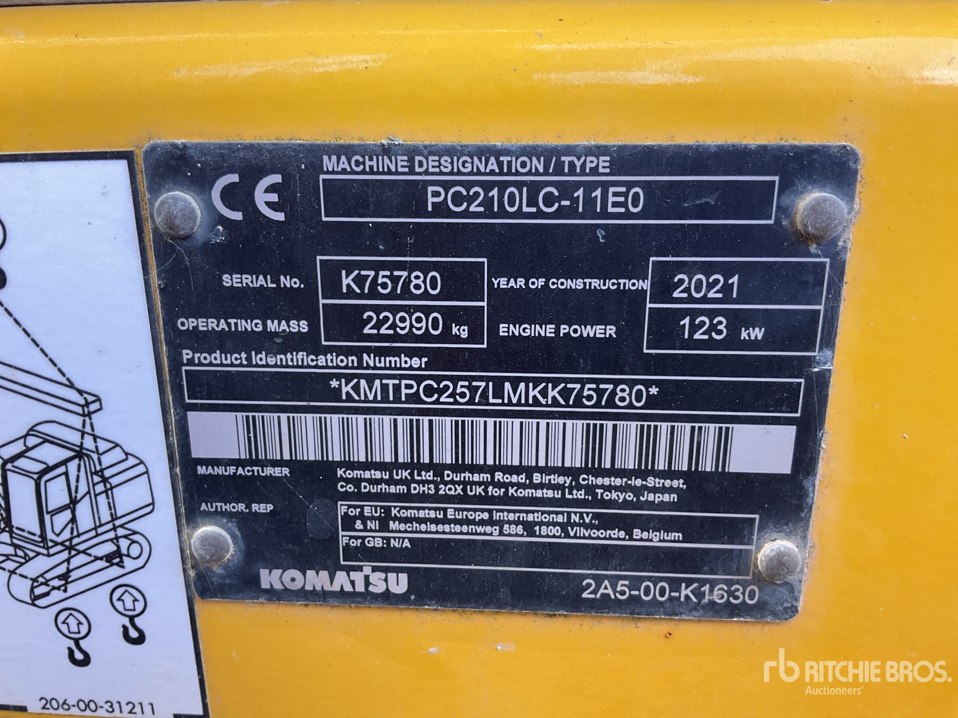 2021 Komatsu PC210LC-11E0