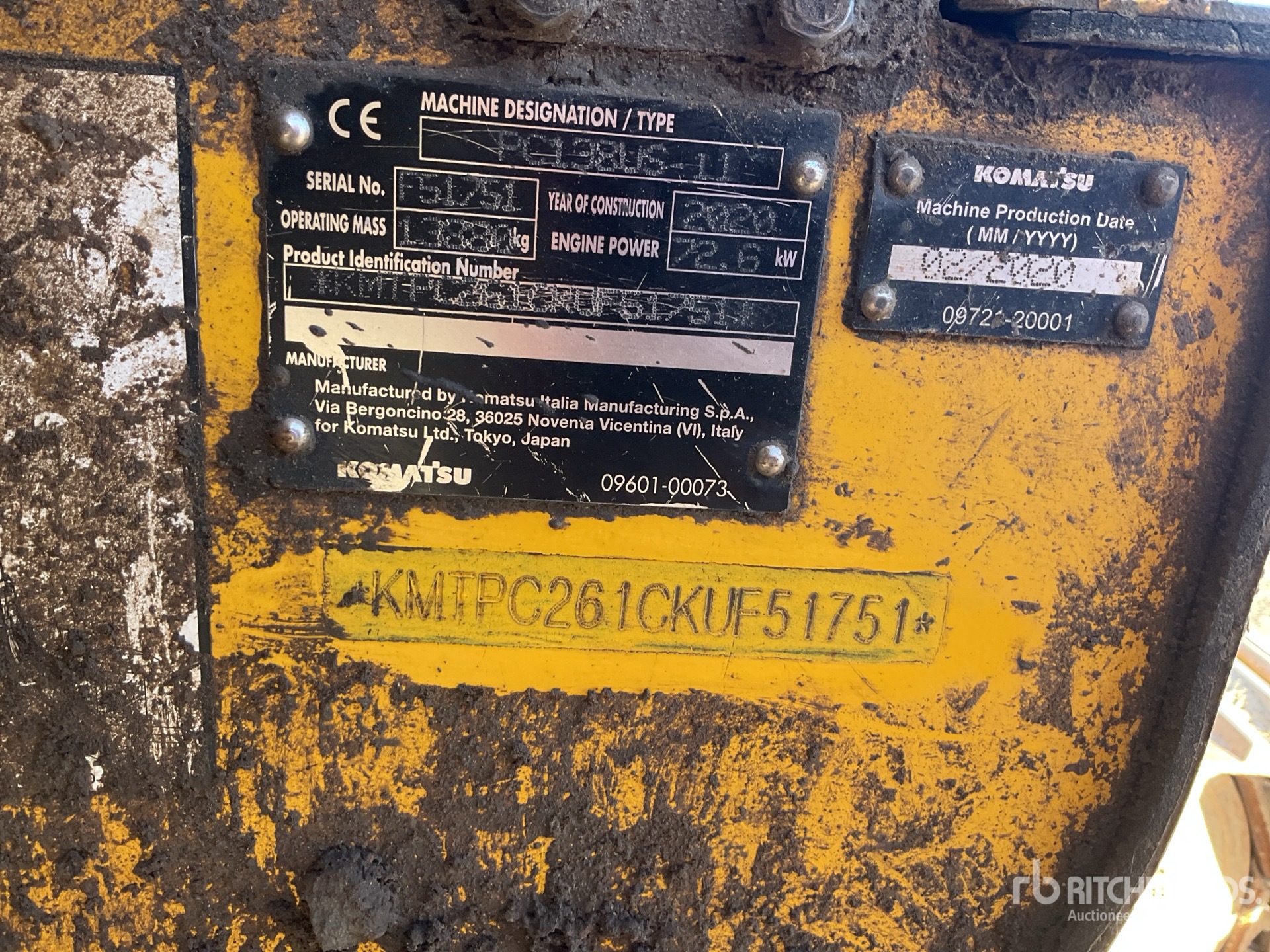 2020 Komatsu PC138US-11