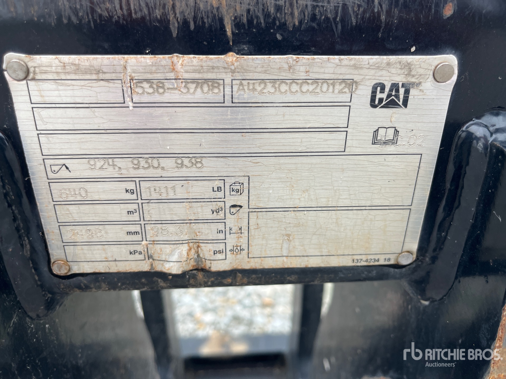 Caterpillar 72 in Q/C - Fits Cat 924, 930,  ...