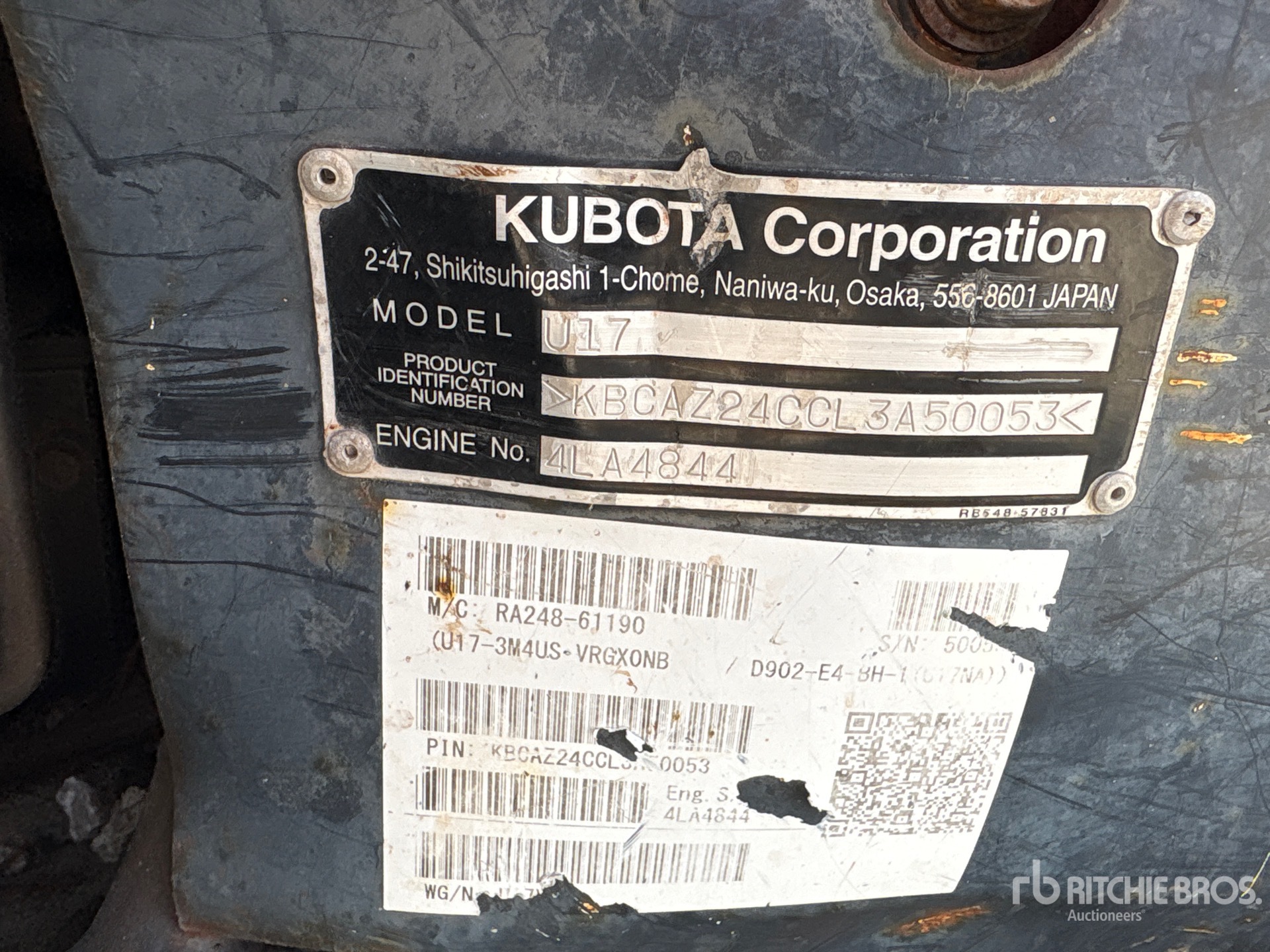 2020 Kubota U17
