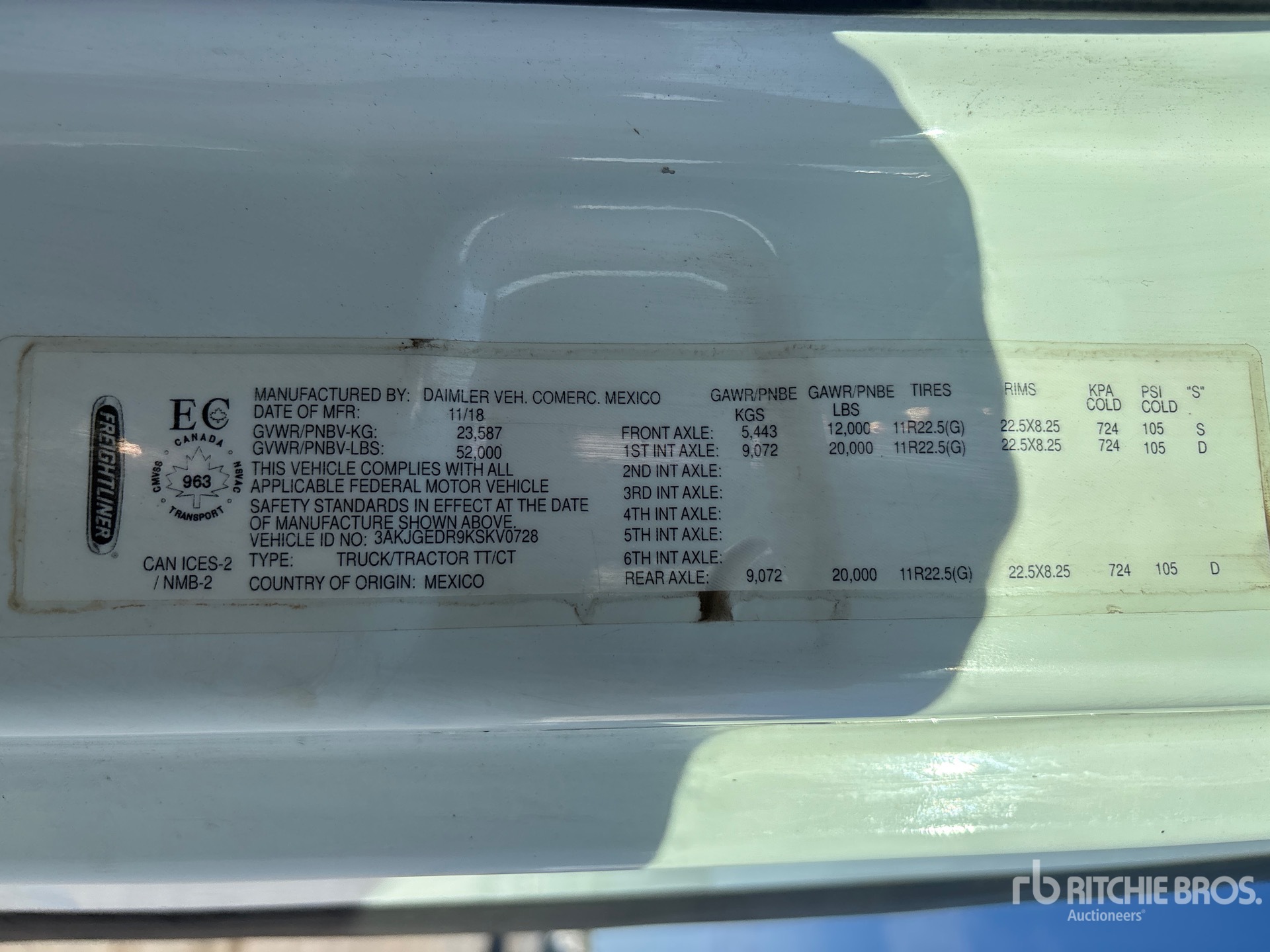 2019 Freightliner CASCADIA 125