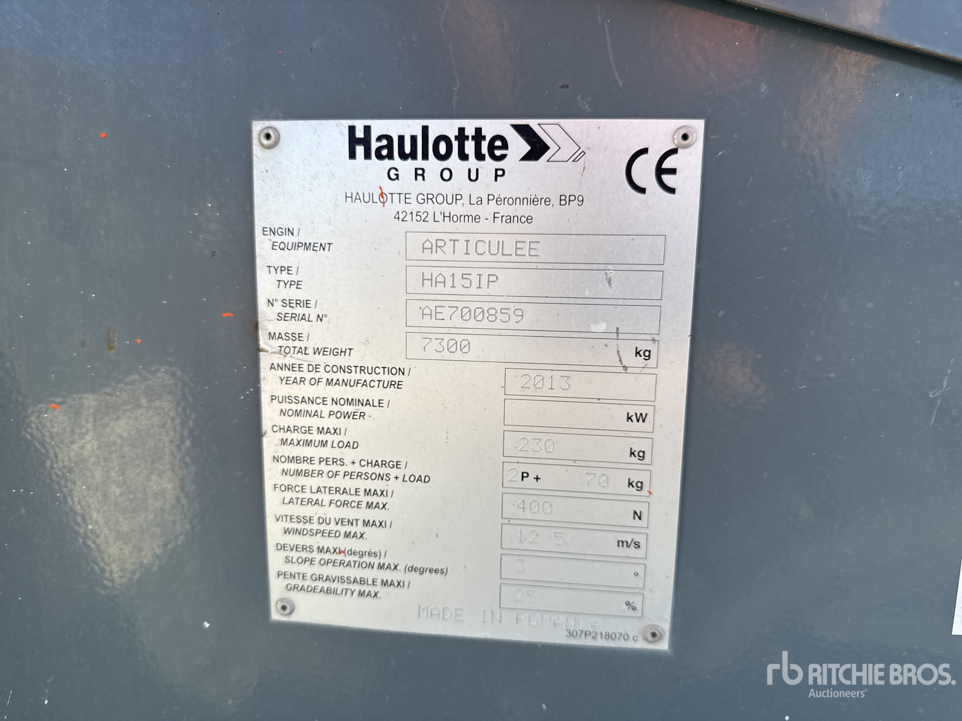 2013 Haulotte HA15IP