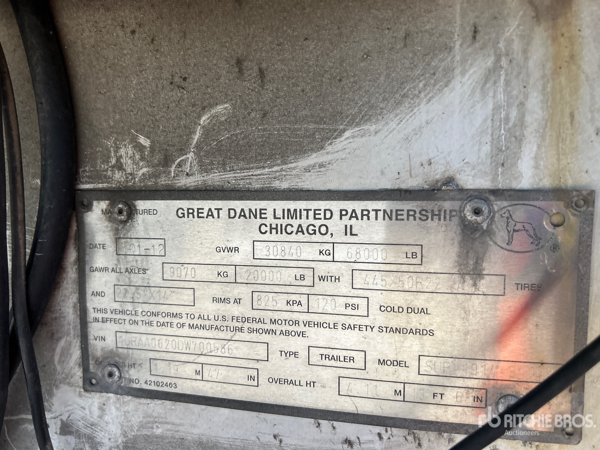 2013 Great Dane 53 FT X 102 IN T/A