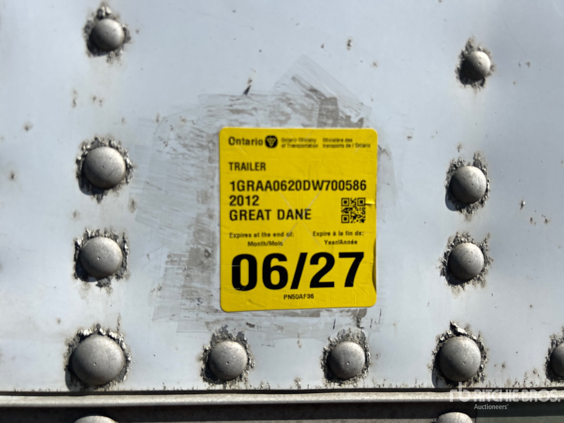 2013 Great Dane 53 FT X 102 IN T/A