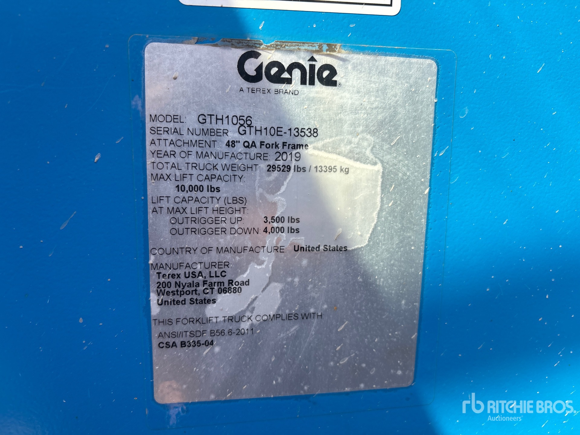 2019 Genie GTH-1056