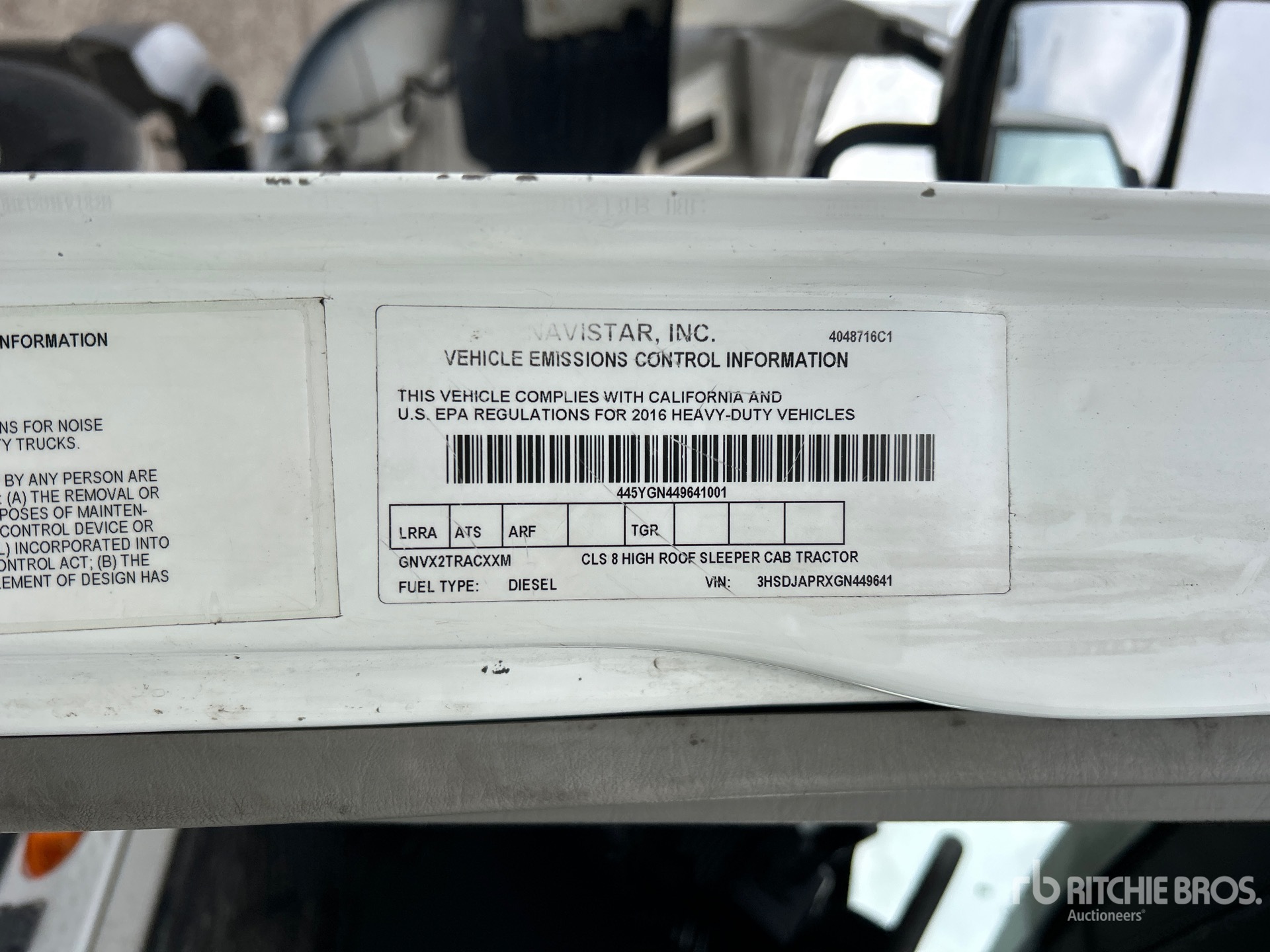 2016 International PROSTAR+ 122