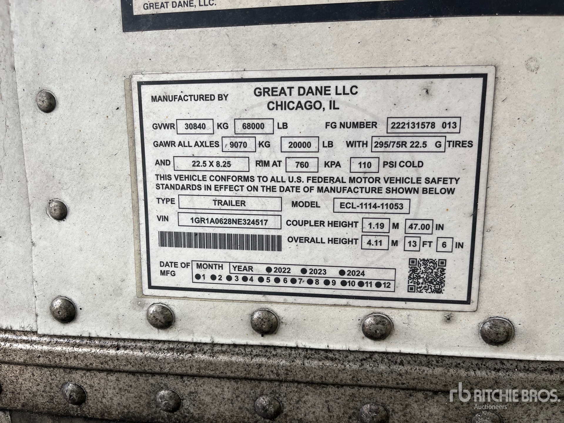 2022 Great Dane ECL111411053