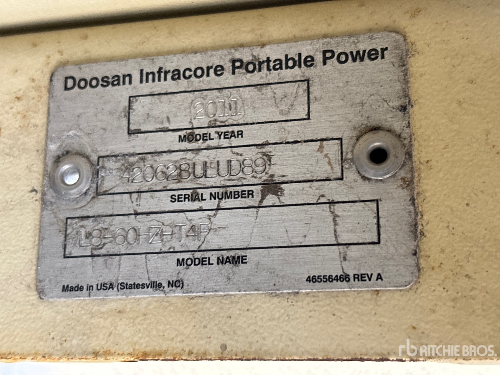 2011 Ingersoll Rand L8-60HZ-T4F