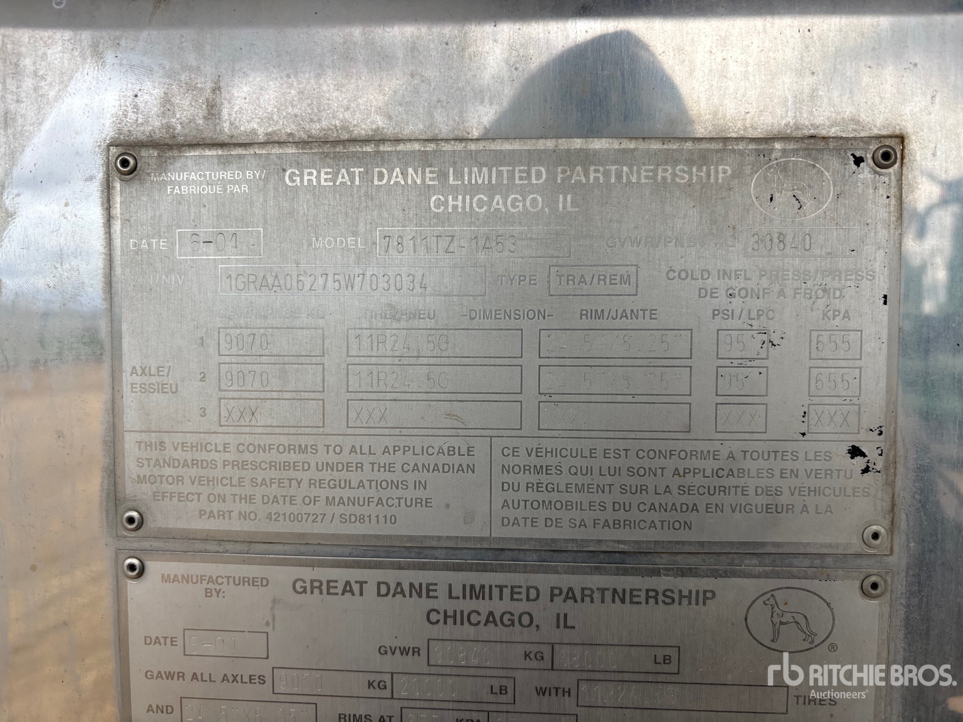 2005 Great Dane 53 FT X 102 IN T/A