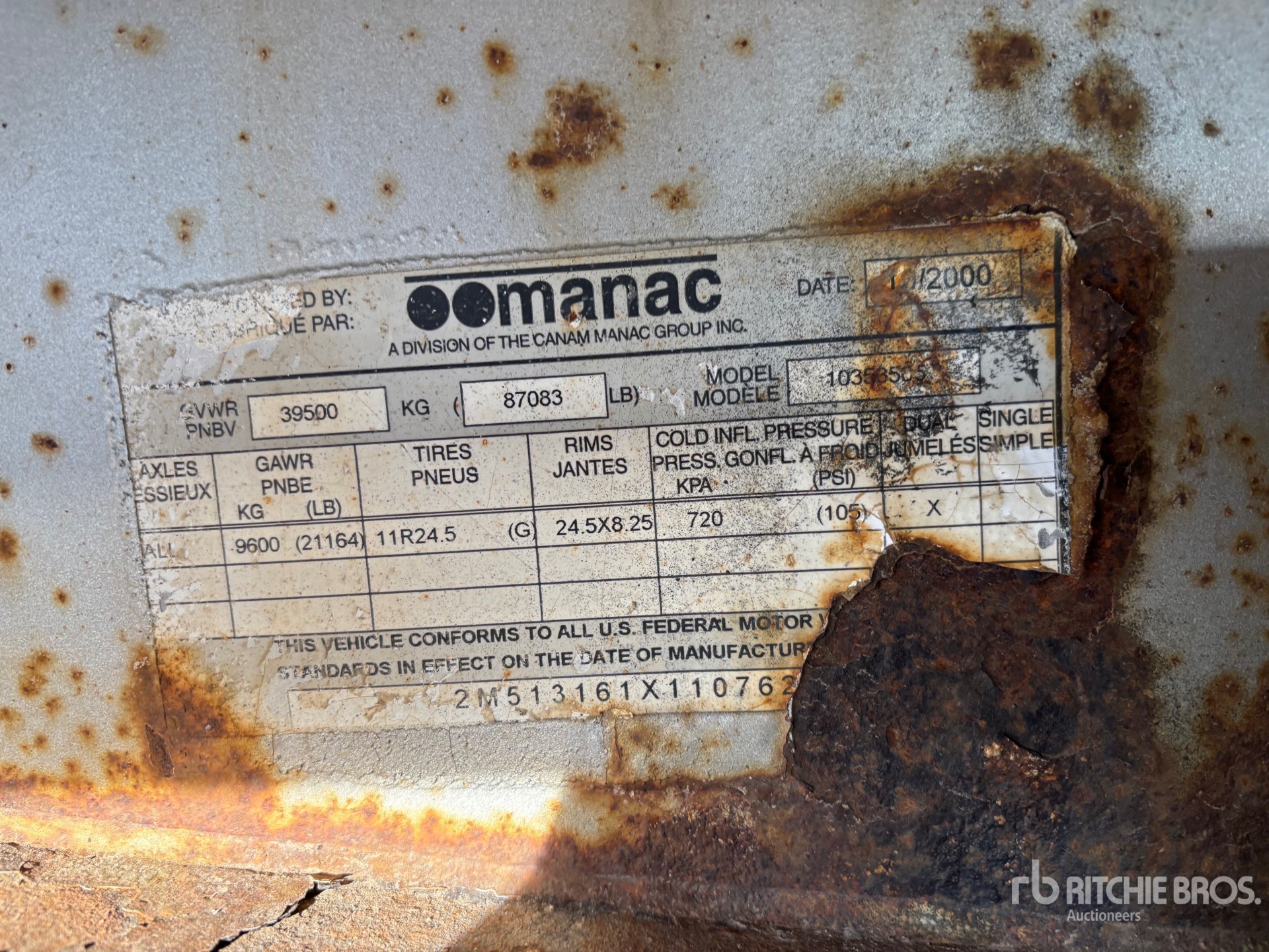 2001 Manac 53 ft Tri/A