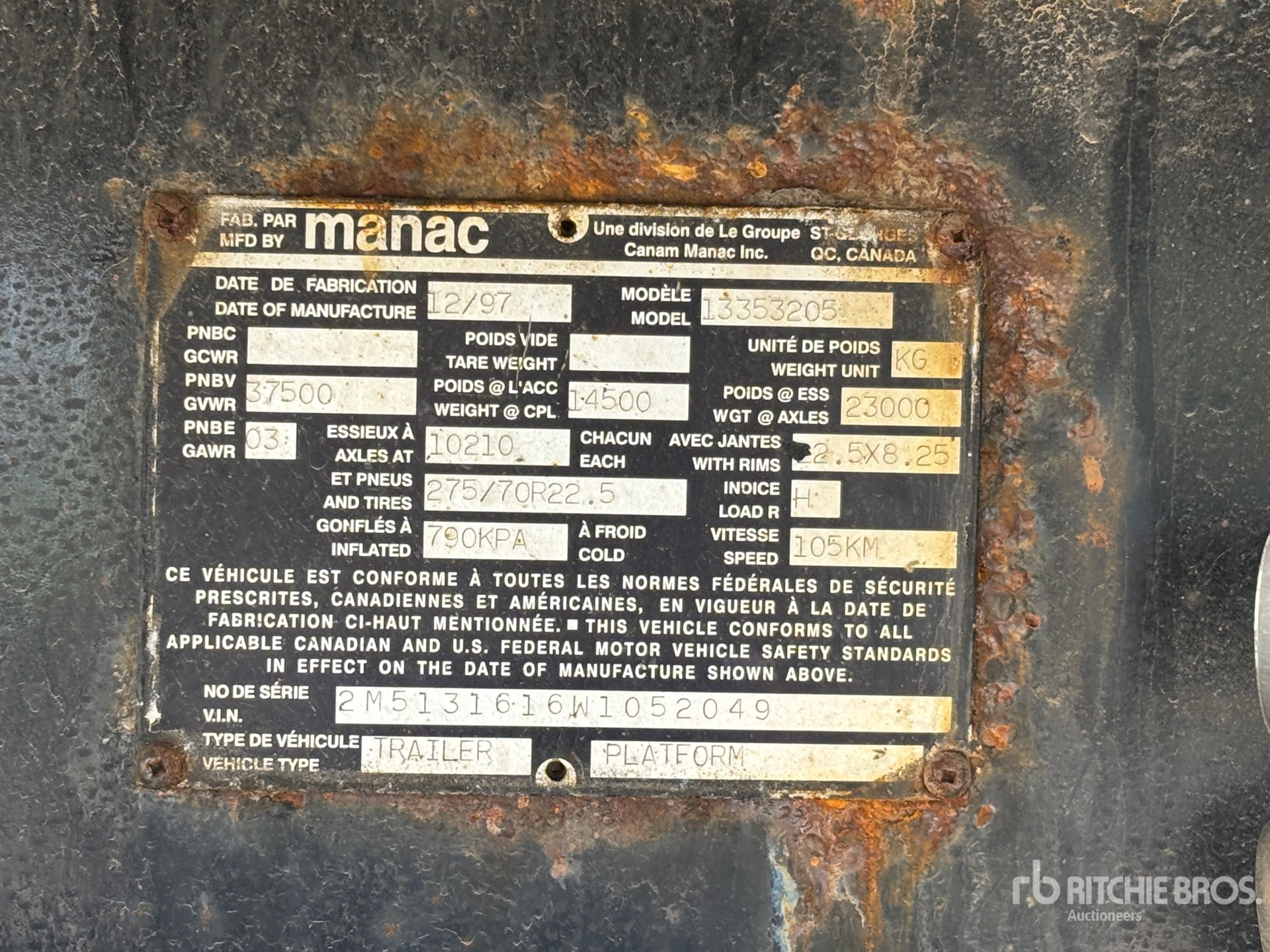 1998 Manac 53 ft Tri/A
