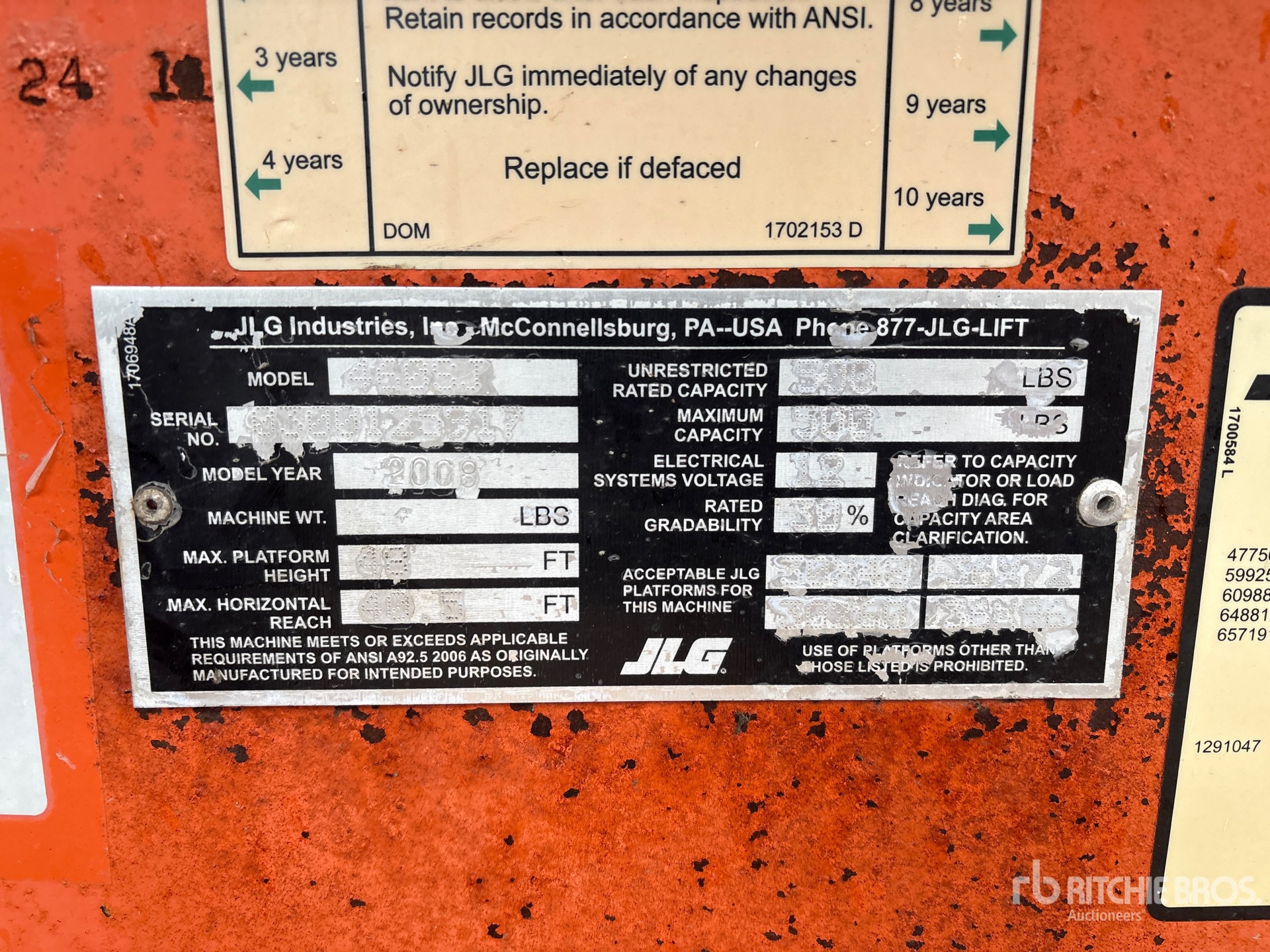 Photo of 2008 JLG 460SJ