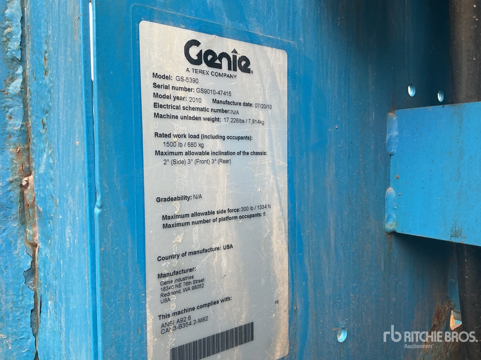 2010 Genie GS-5390RT