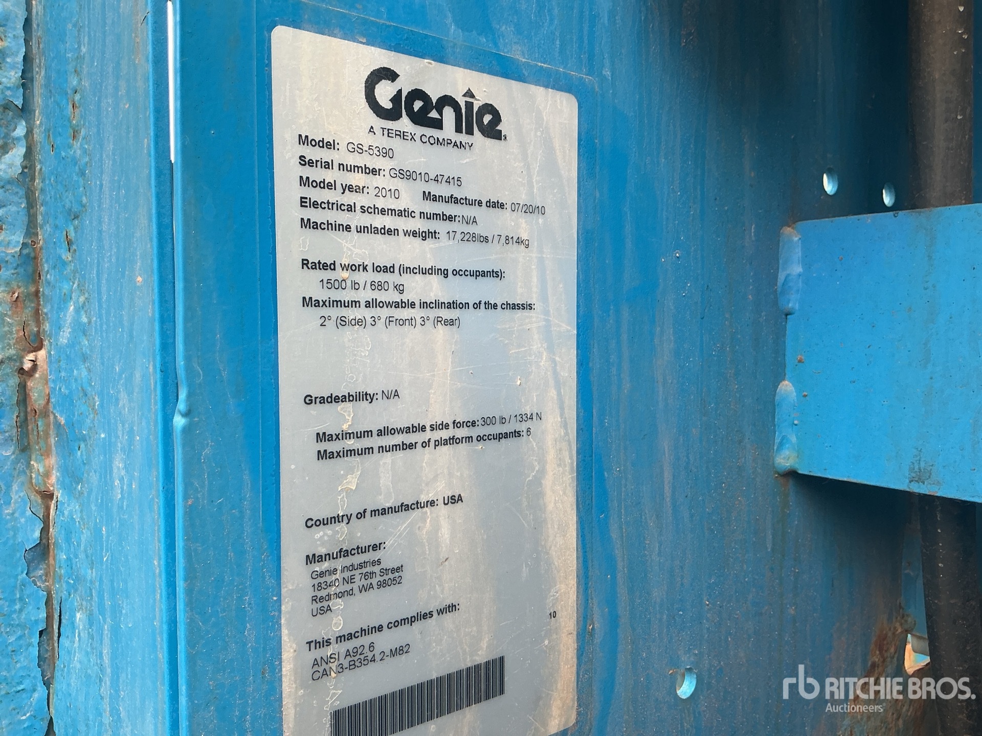 2010 Genie GS-5390RT