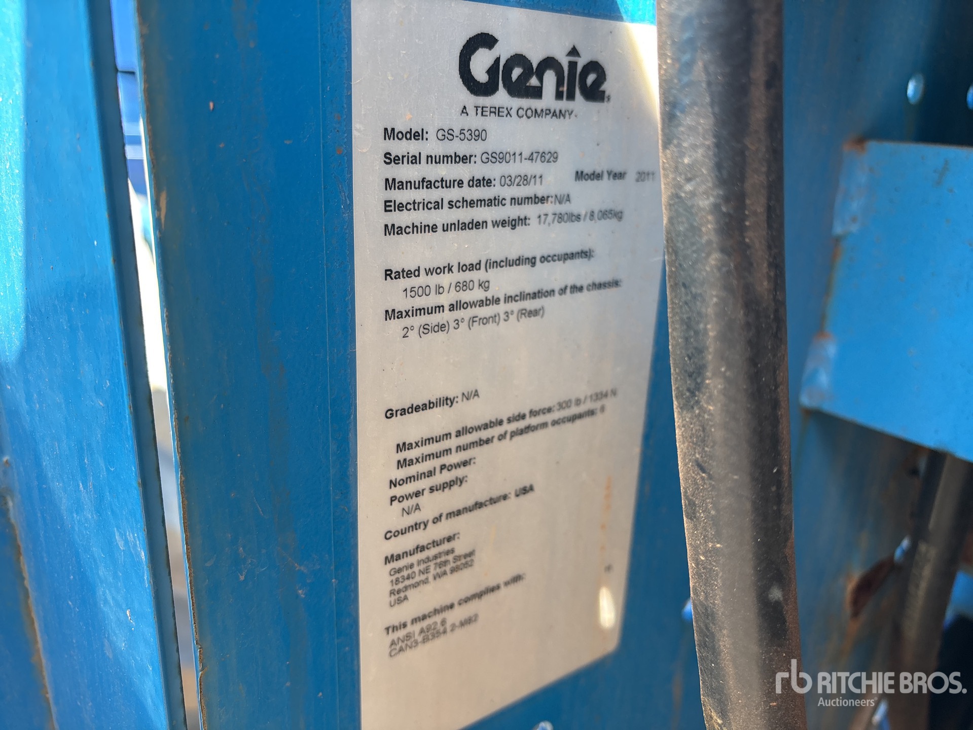 2011 Genie GS-5390RT