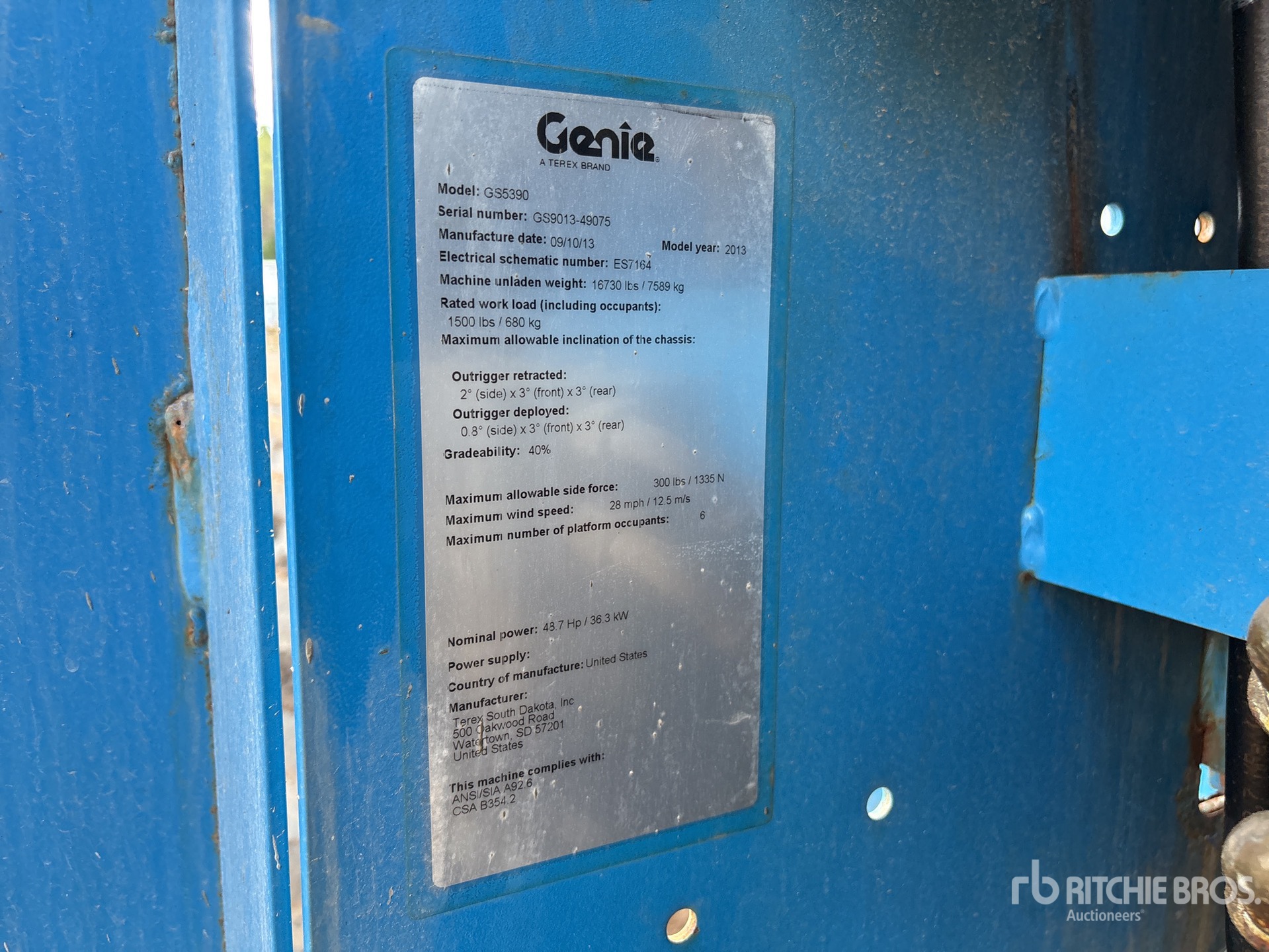2013 Genie GS-5390RT