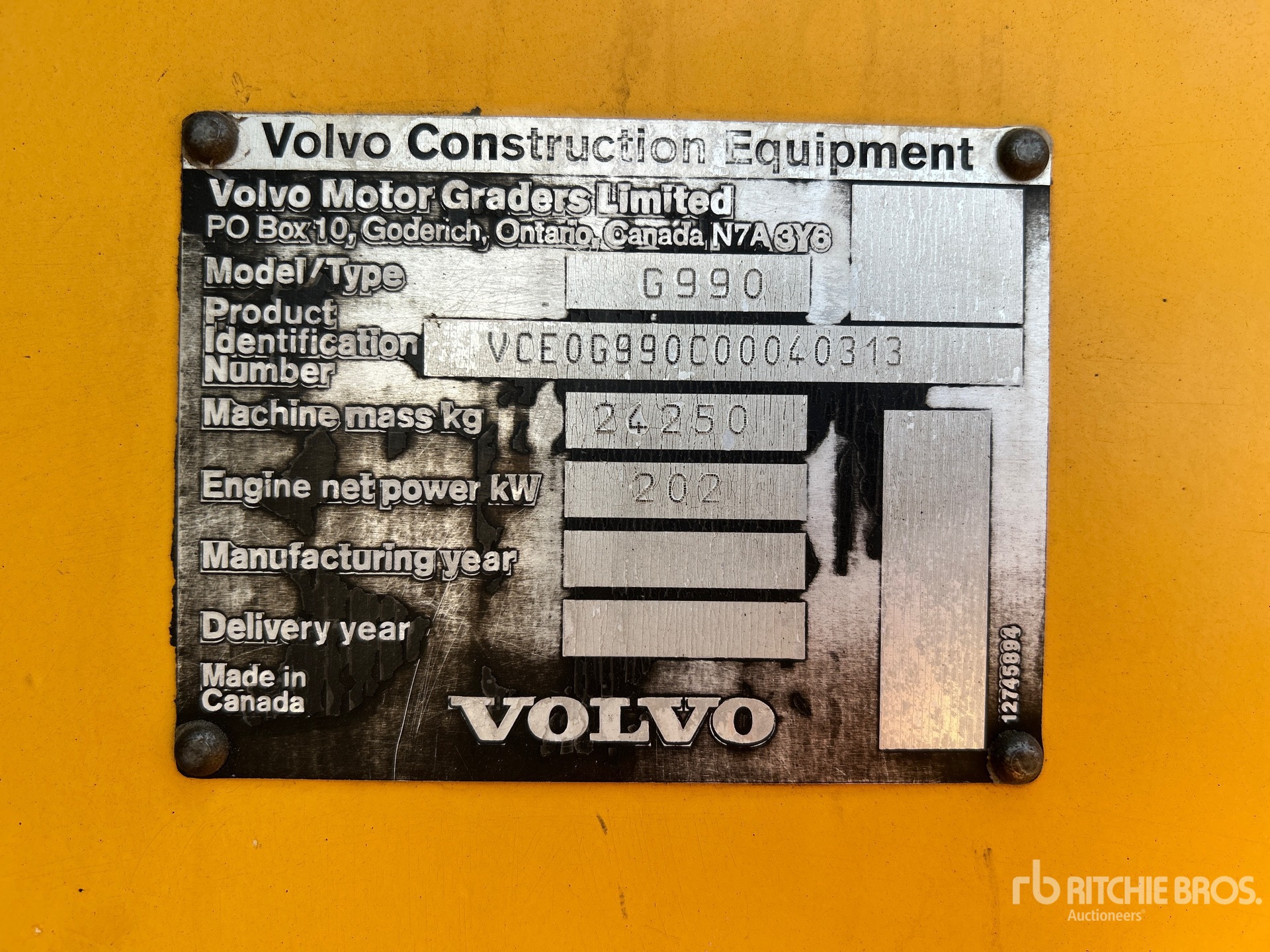 2007 Volvo G990