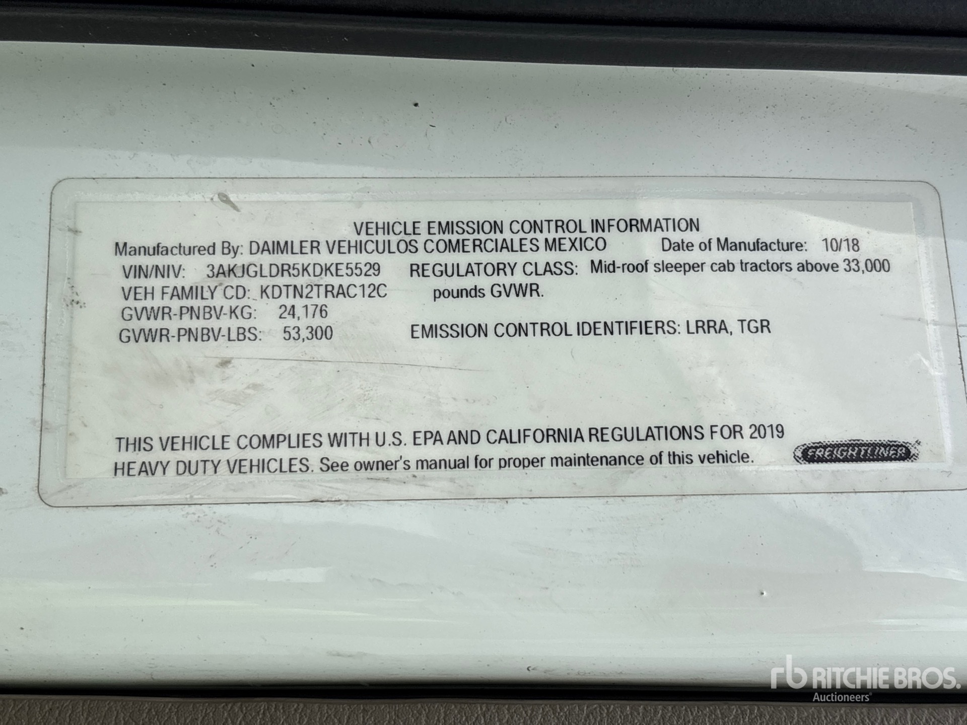 2019 Freightliner CASCADIA 125