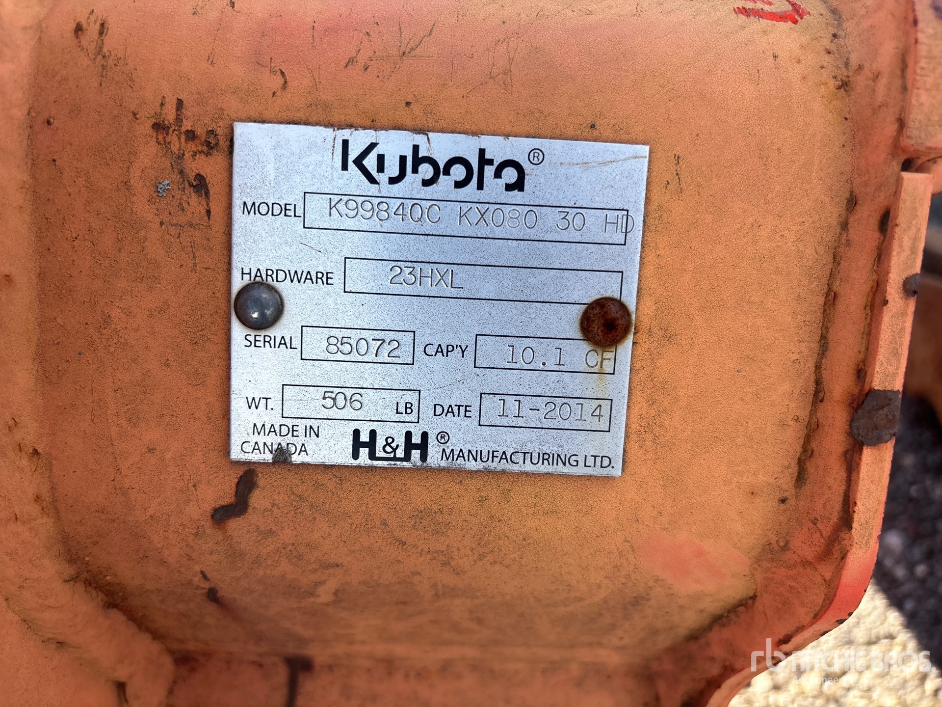 2014 Kubota K9984QC