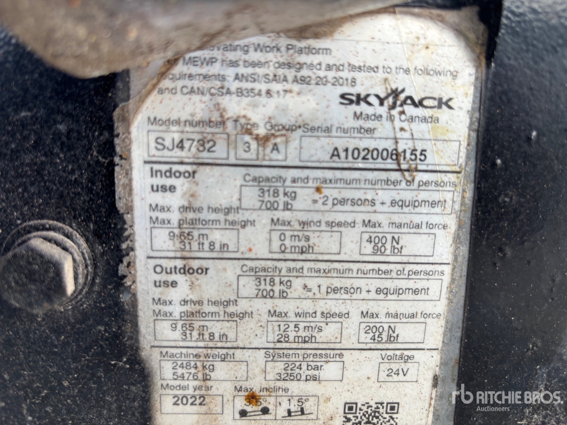2022 Skyjack SJ4732