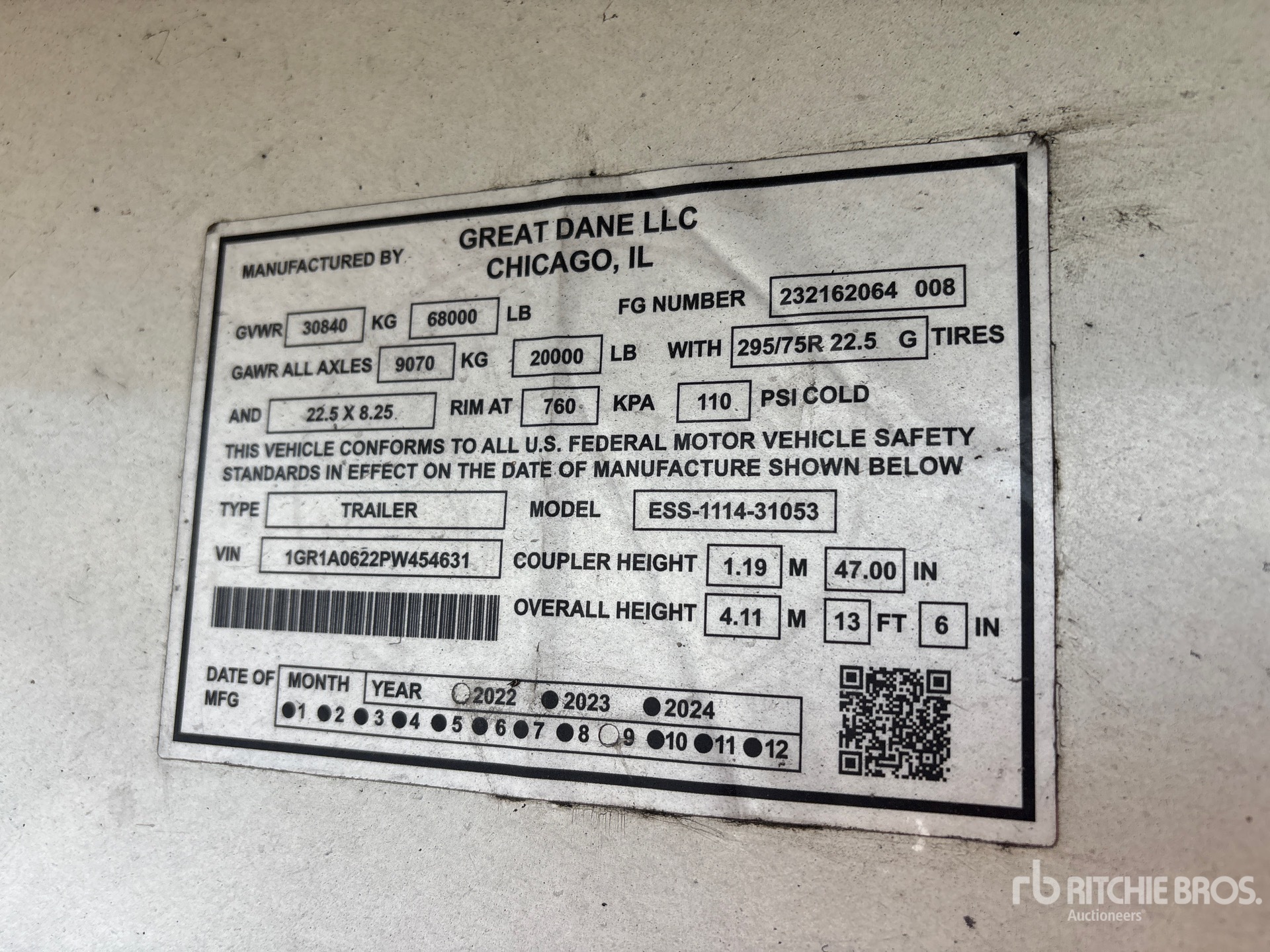 2023 Great Dane ESS-1114-31053