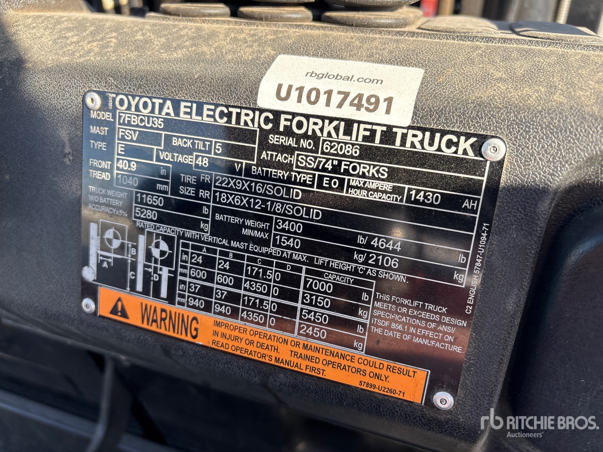 Toyota 7FBCU35
