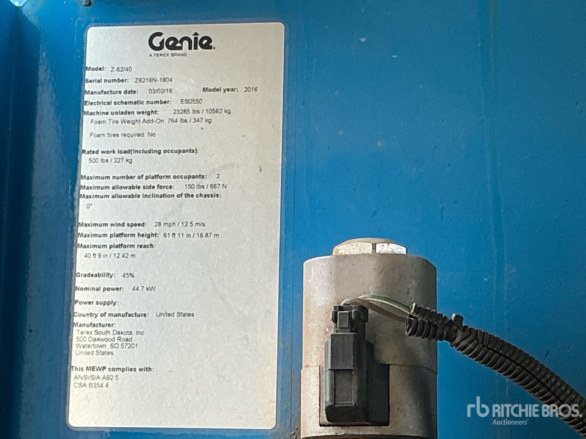 2016 Genie Z62-40