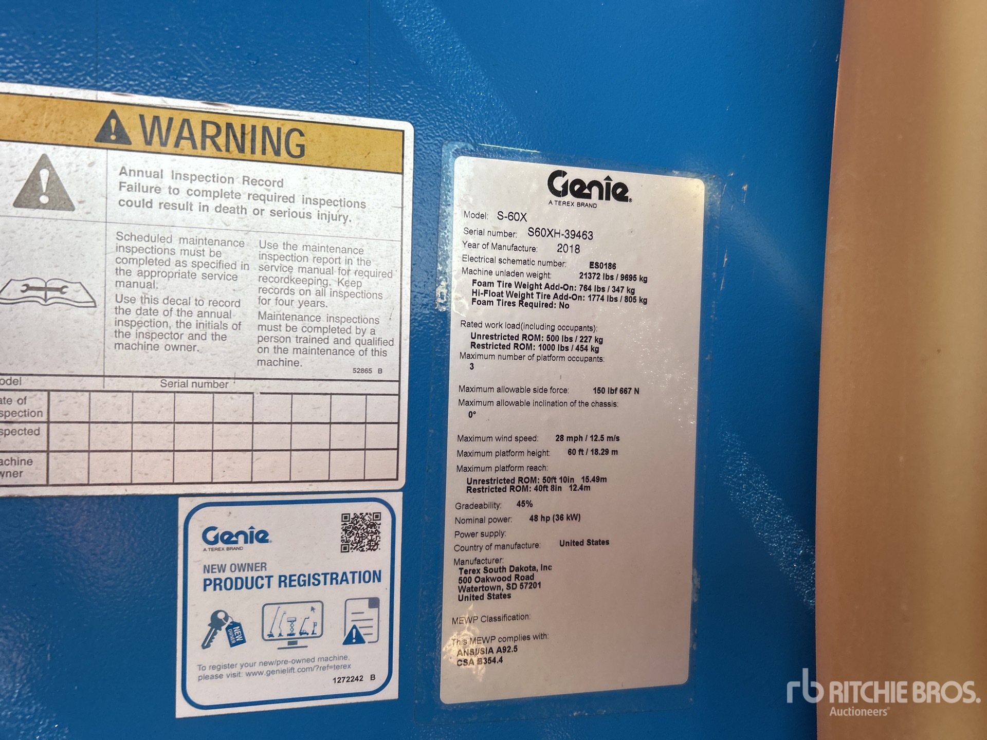 Photo of 2018 Genie S-60X