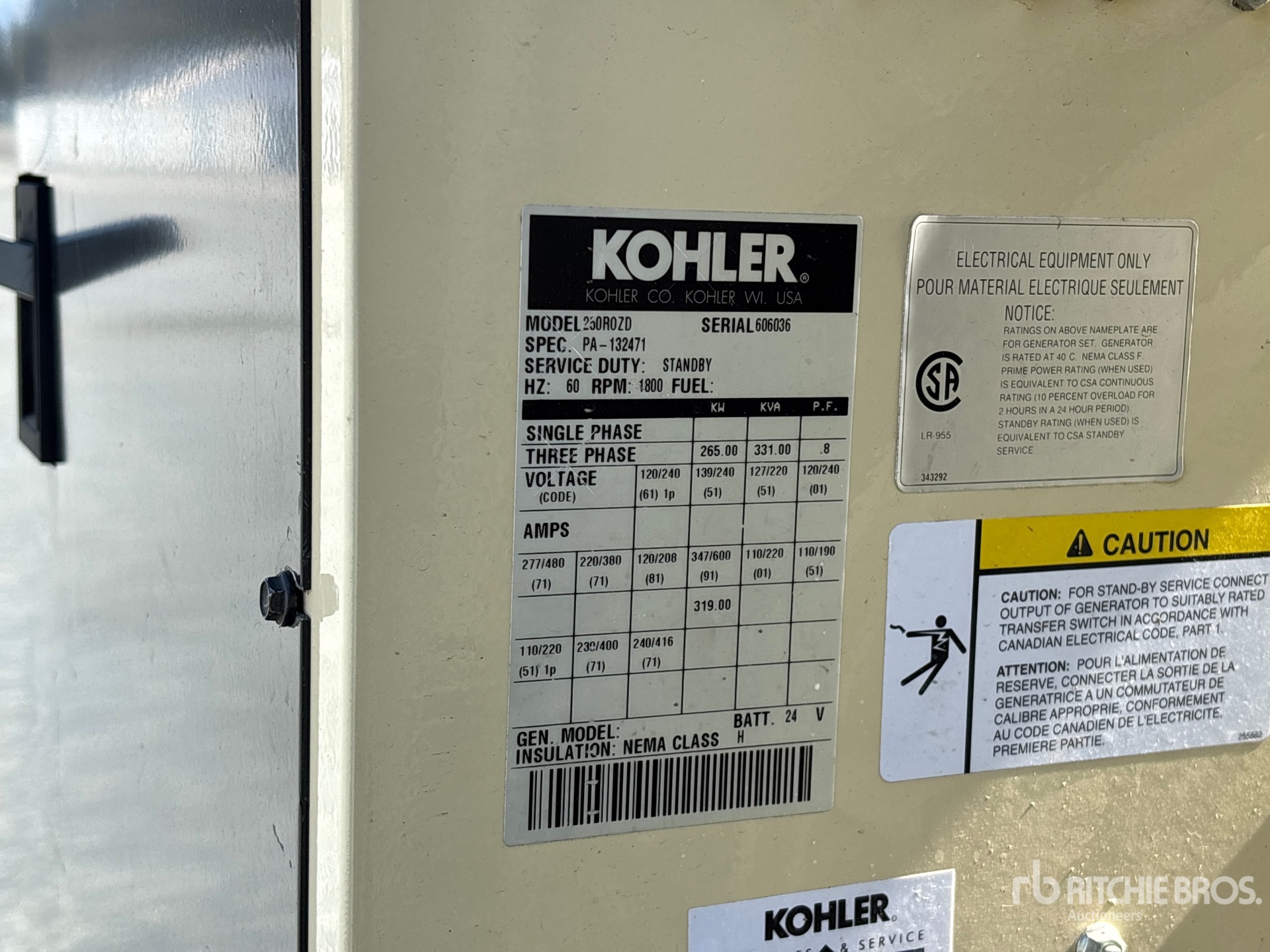 Kohler 250R0ZD