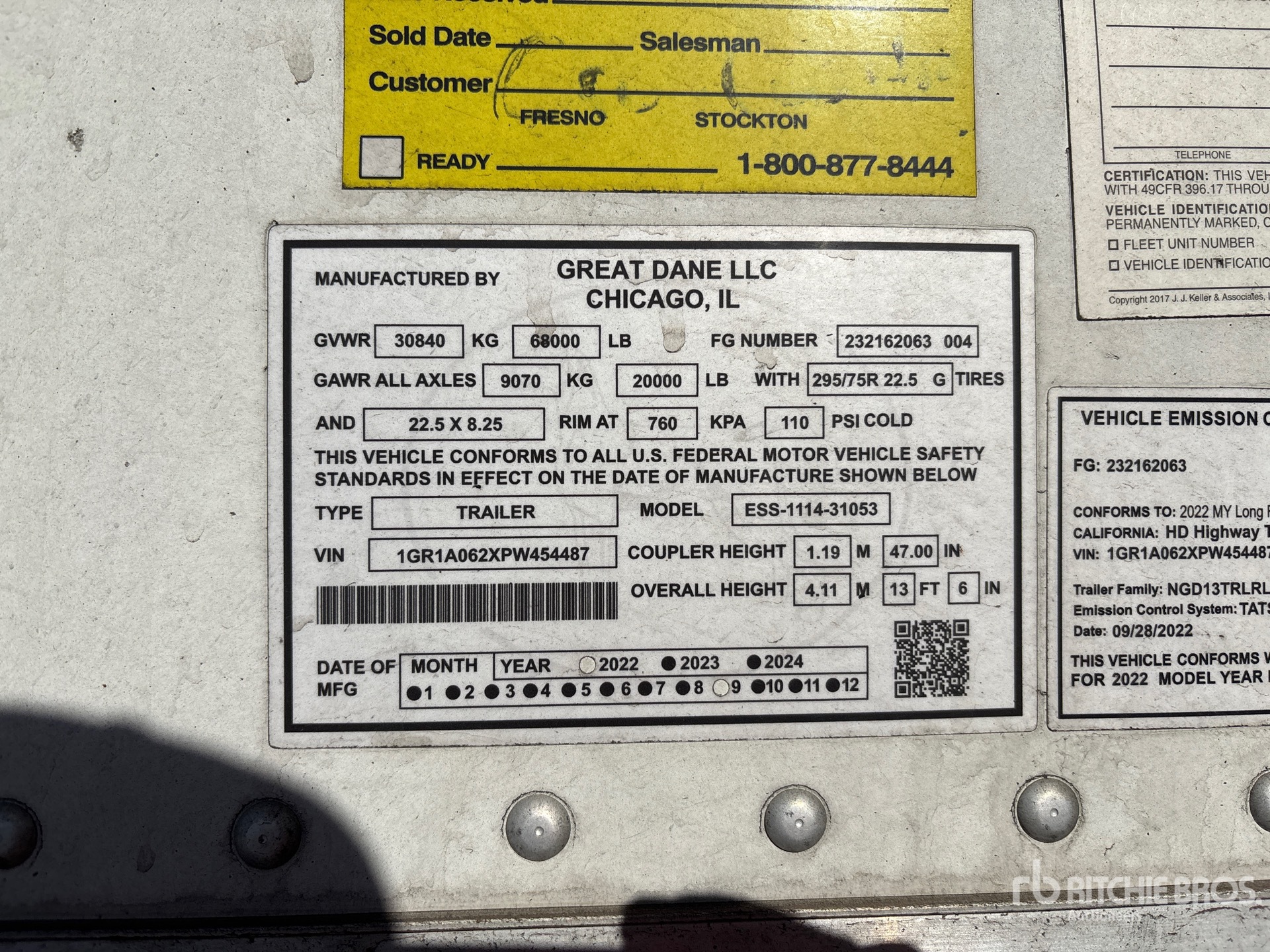 2023 Great Dane ESS-1114-31053