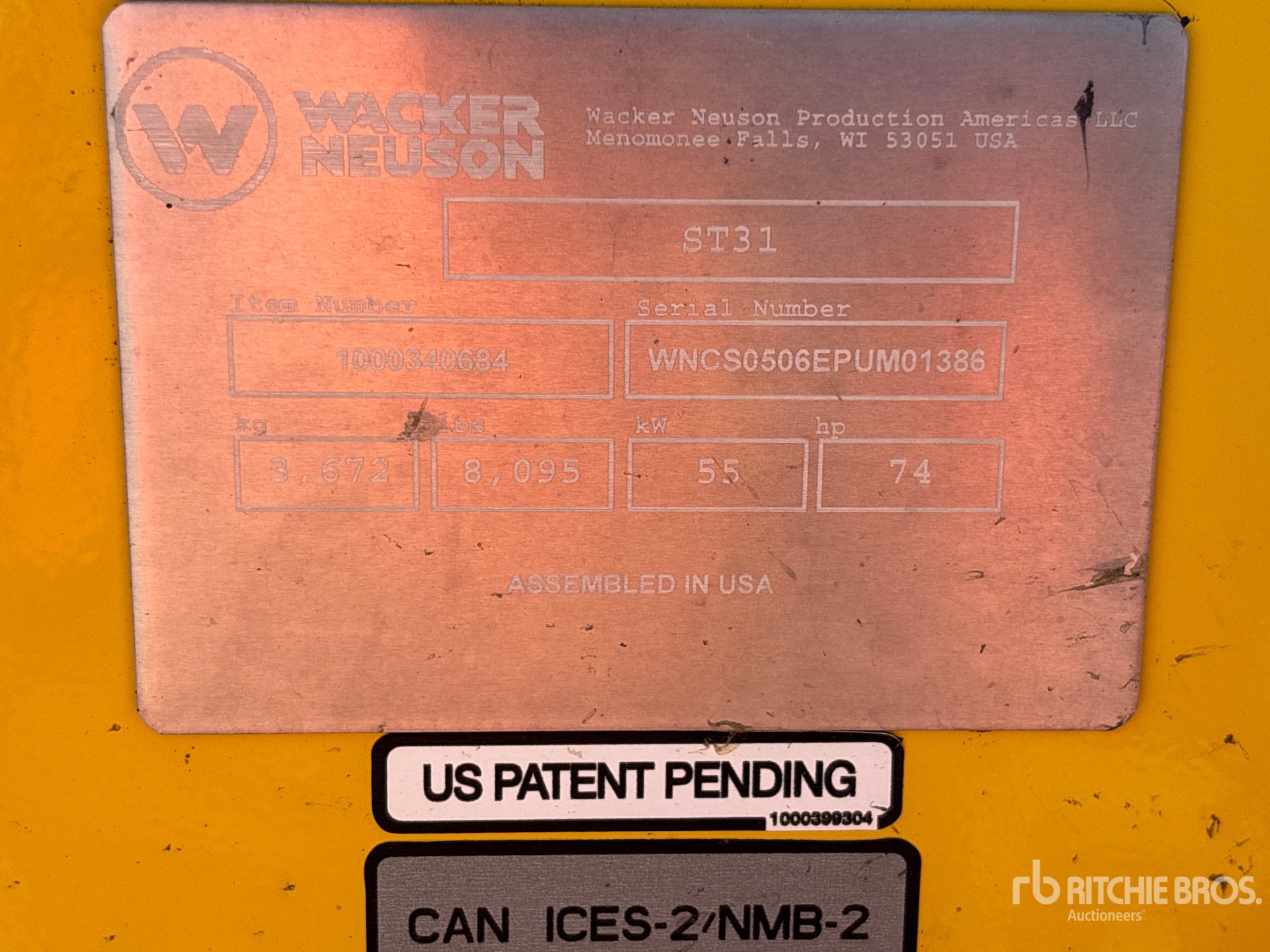 2019 Wacker Neuson ST31