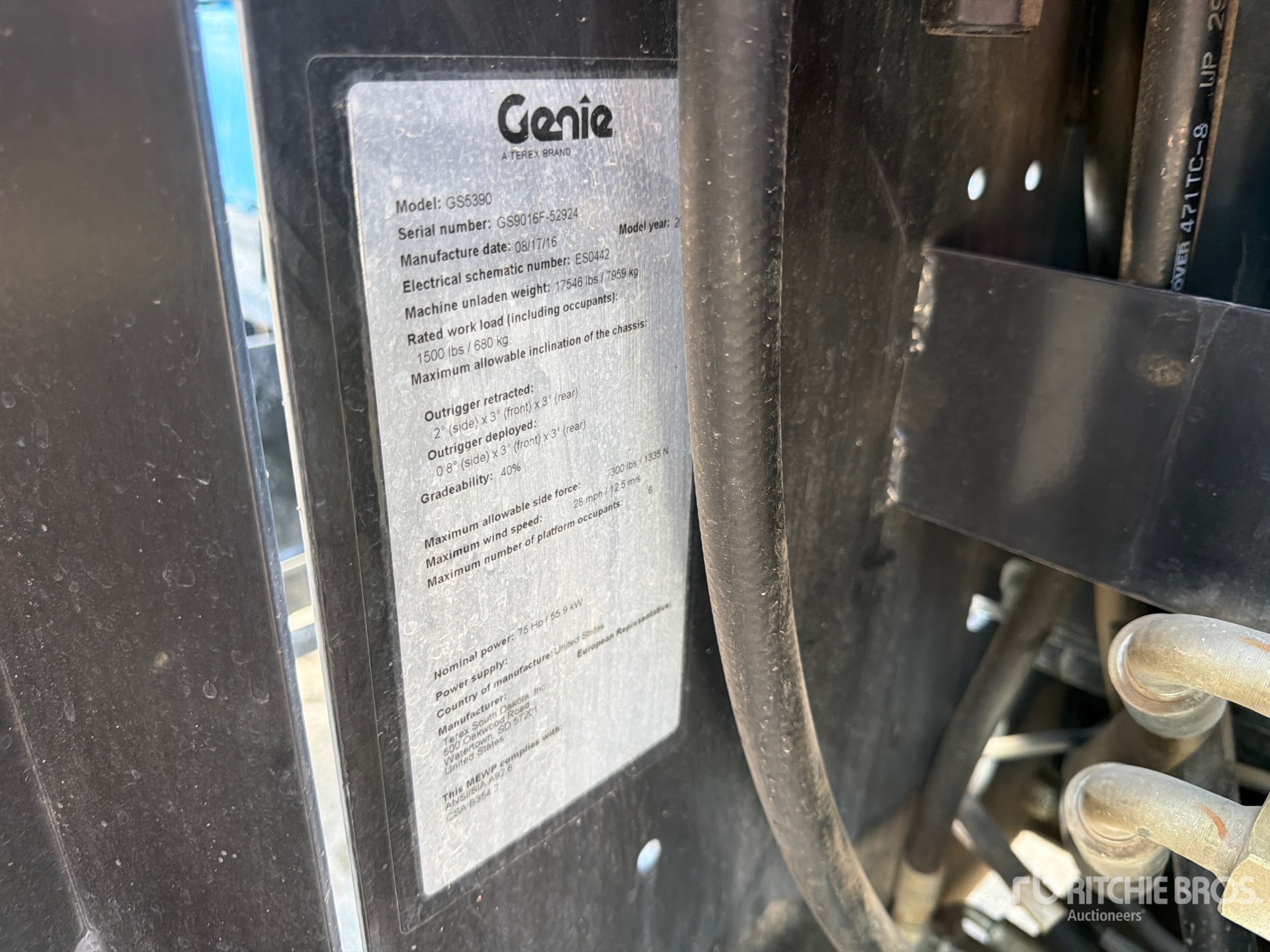 2016 Genie GS-5390
