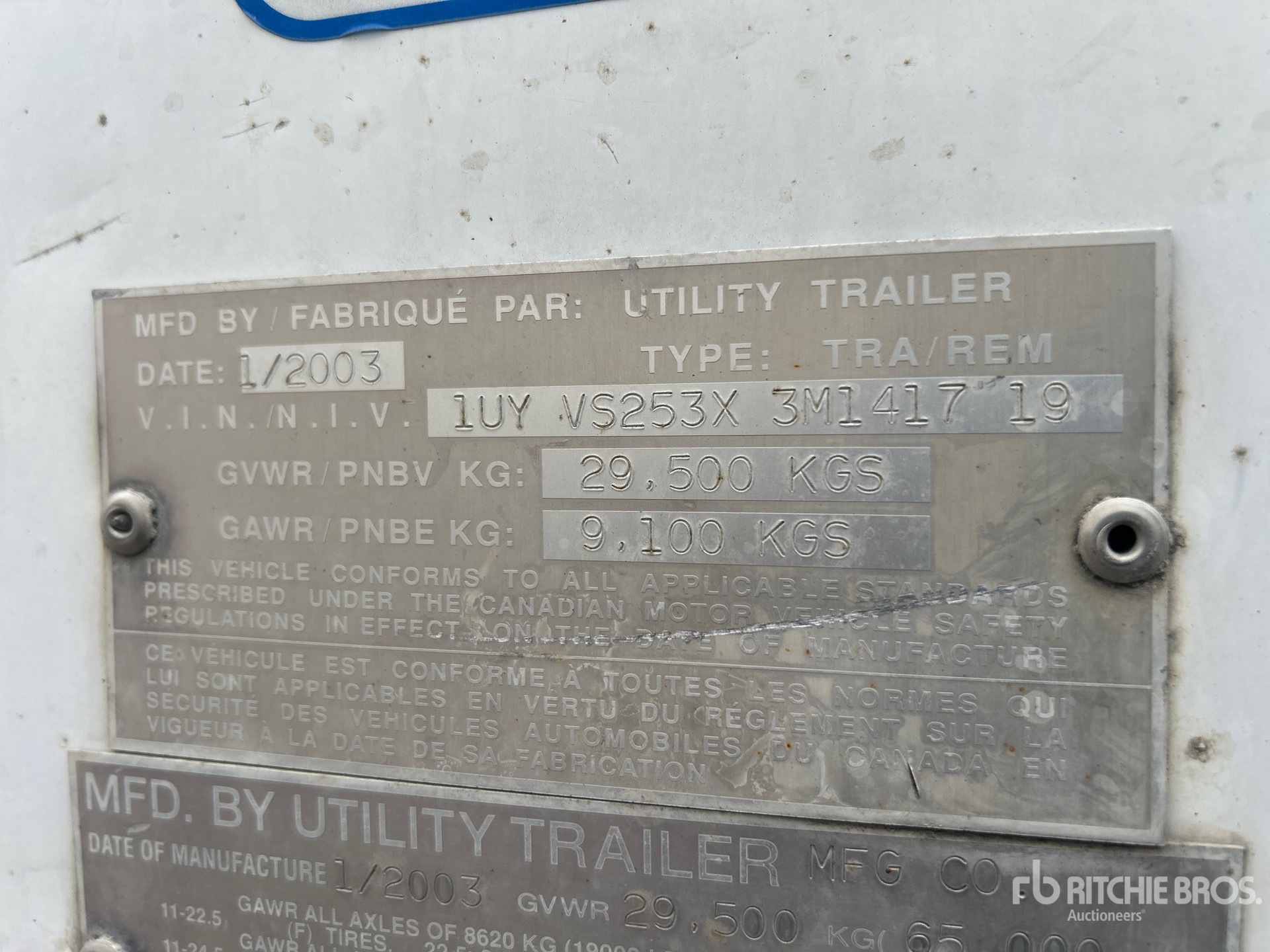 2003 Utility VS2RA